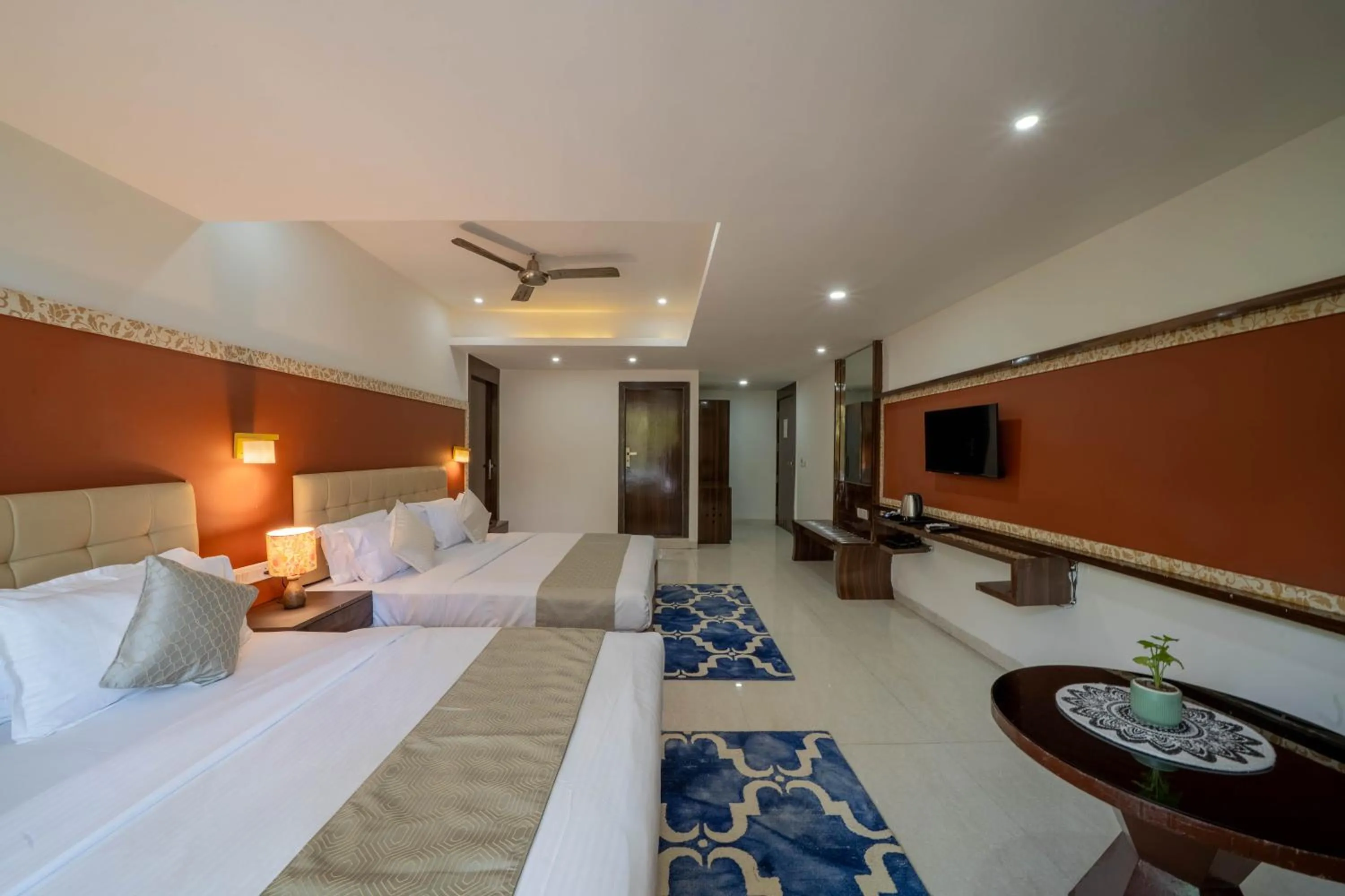 Bed in Perfectstayz Premium Goa Continental Baga