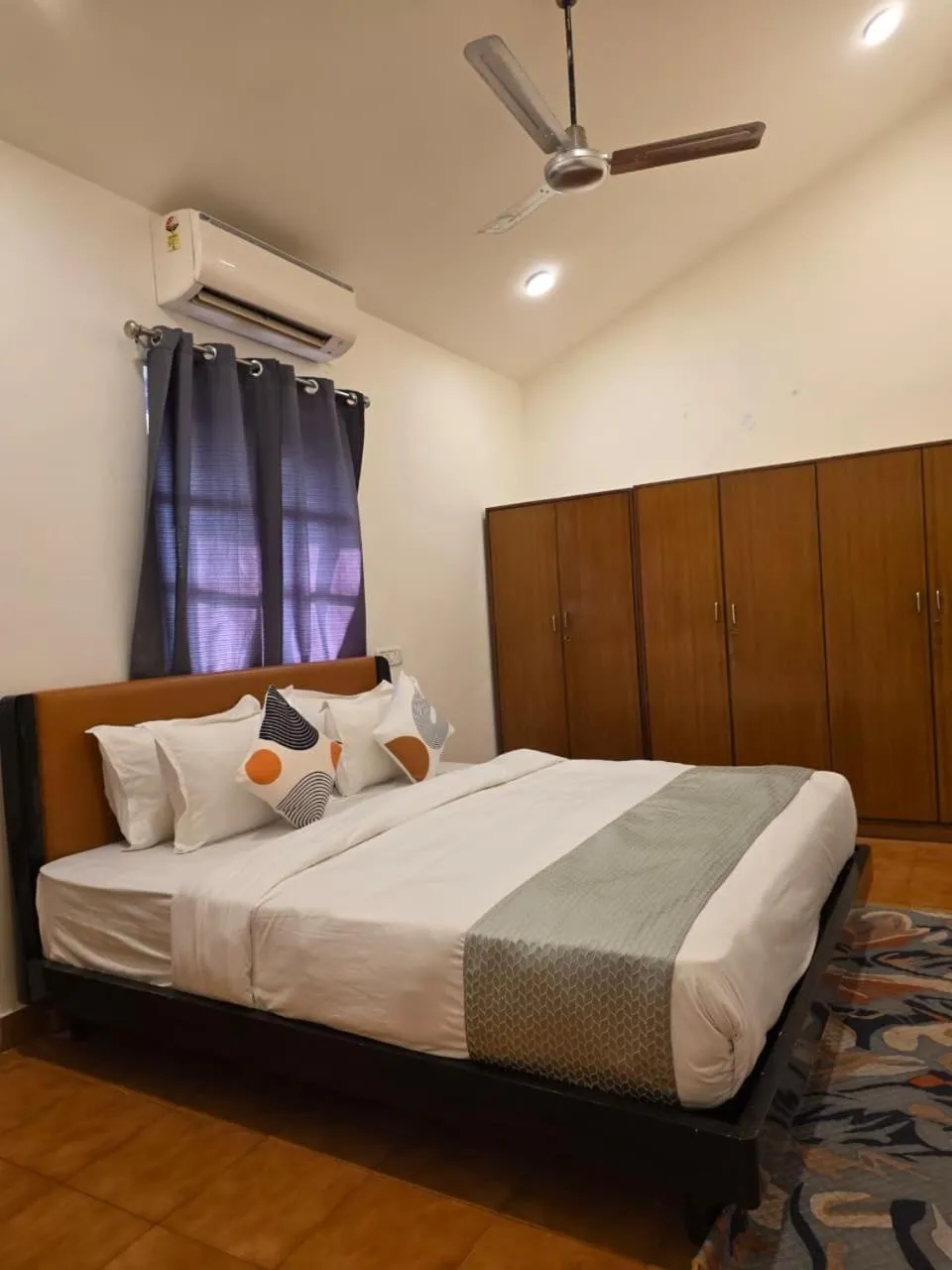 Bed in Perfectstayz Premium Goa Continental Baga