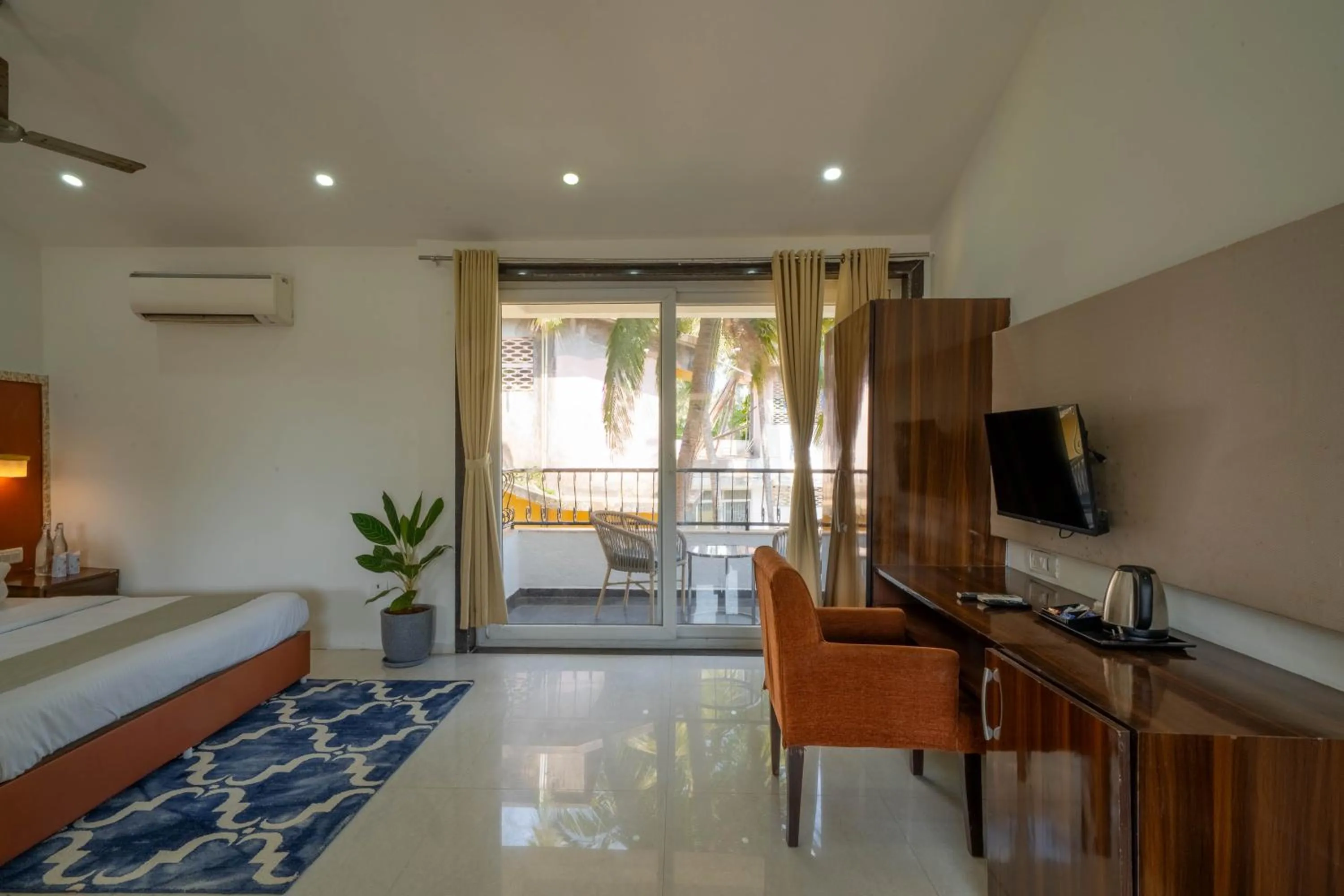 Bed in Perfectstayz Premium Goa Continental Baga