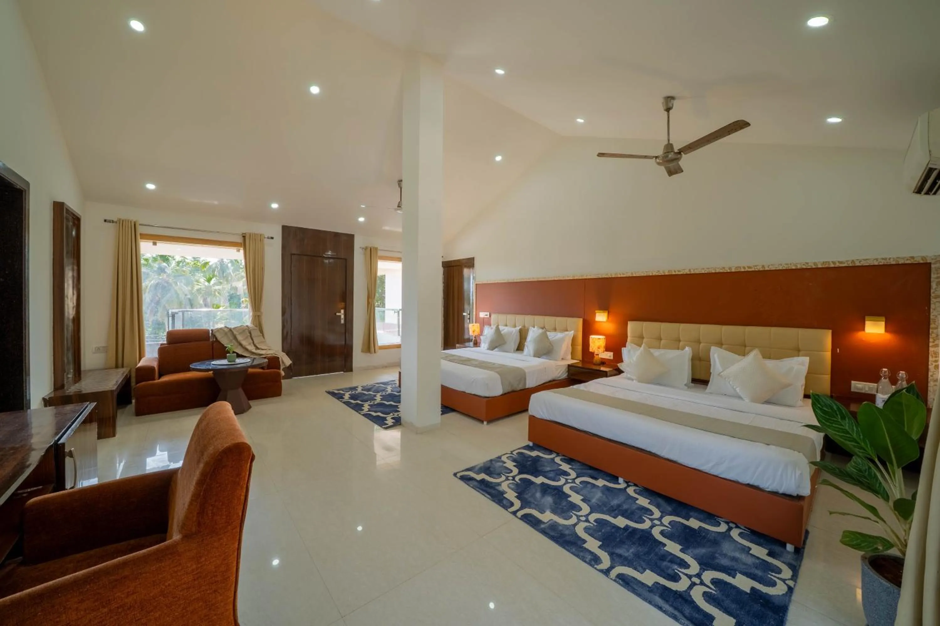 Bed in Perfectstayz Premium Goa Continental Baga