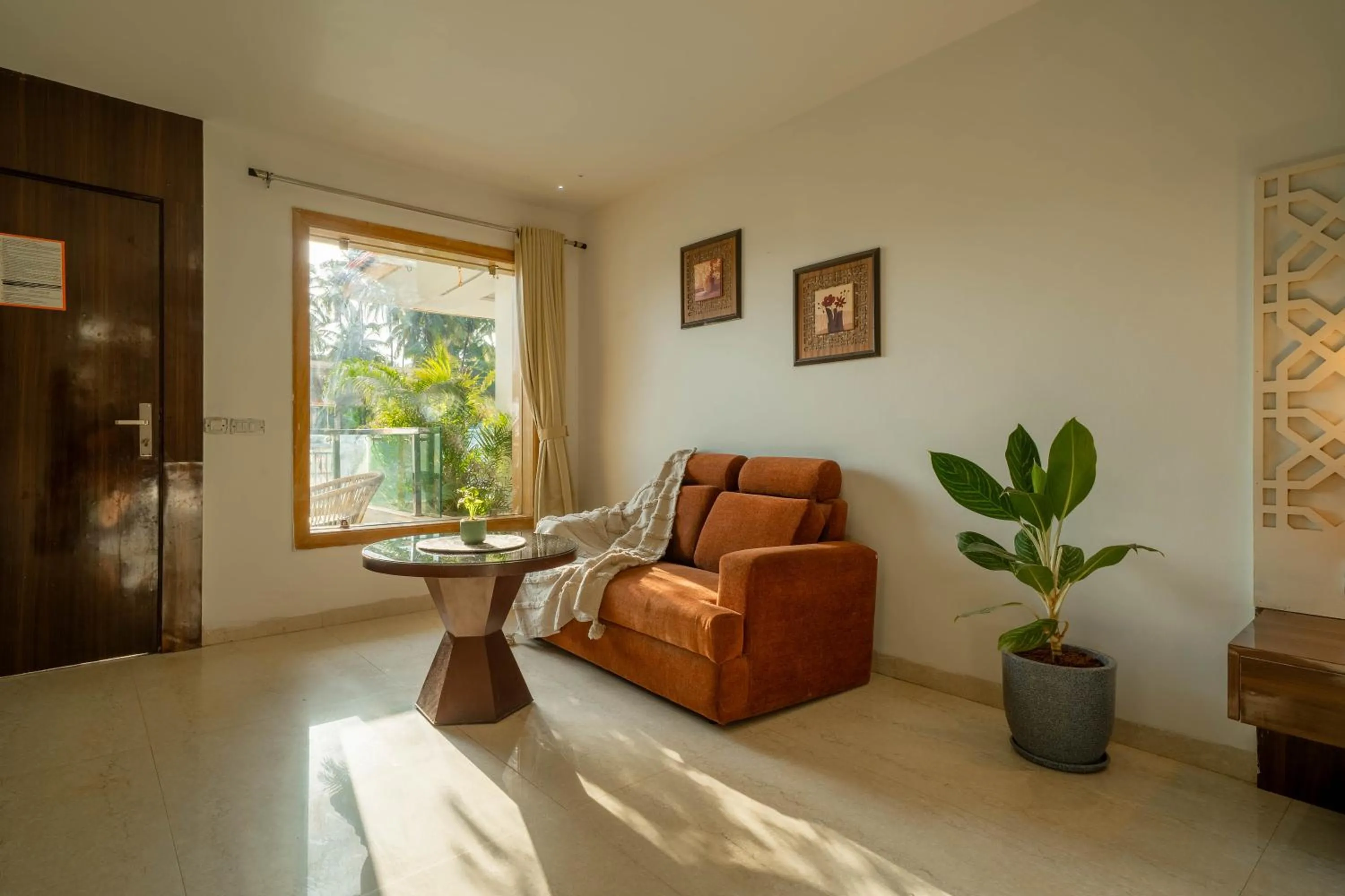 Bed in Perfectstayz Premium Goa Continental Baga