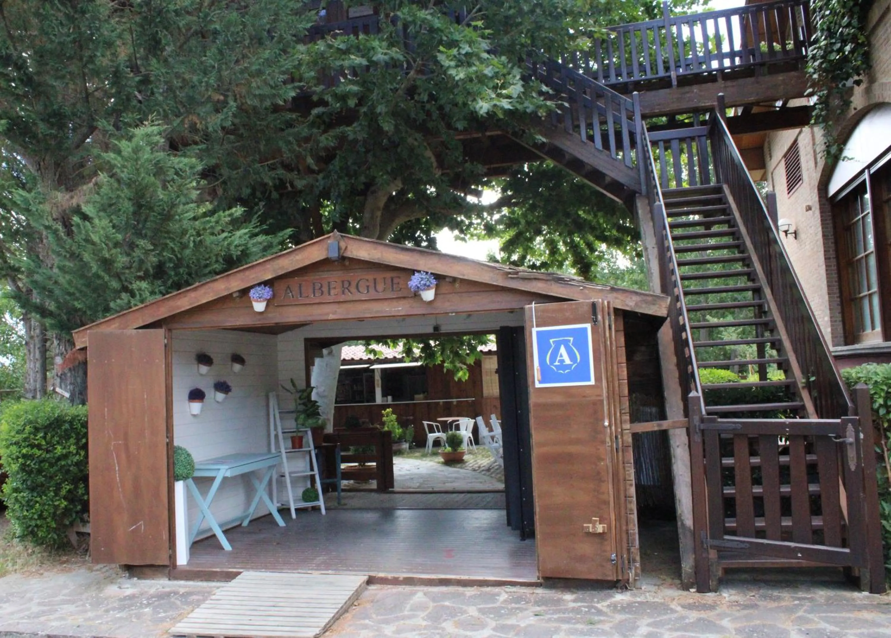 Lobby or reception in Albergue Jakue
