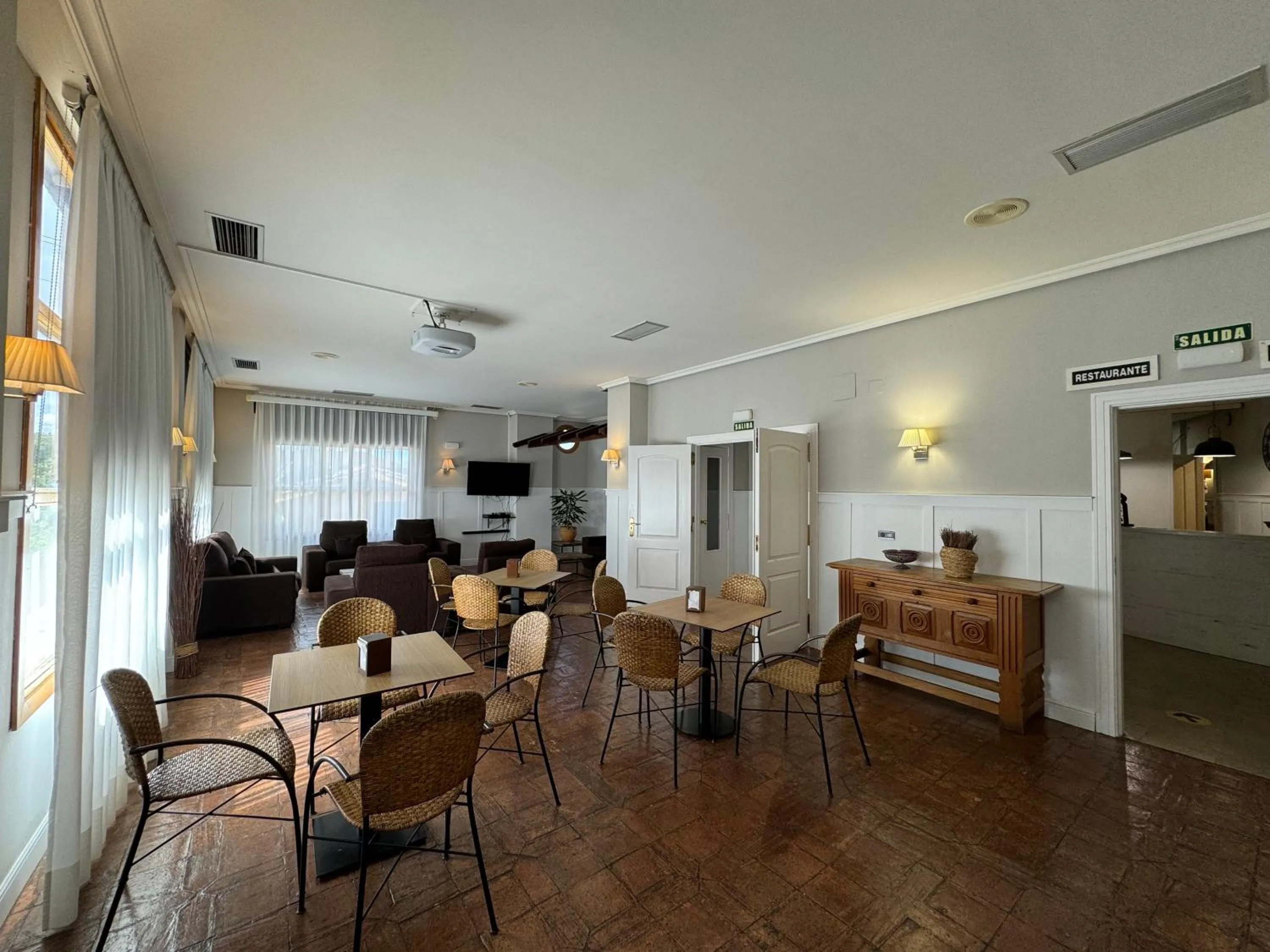 Seating area in Albergue Jakue