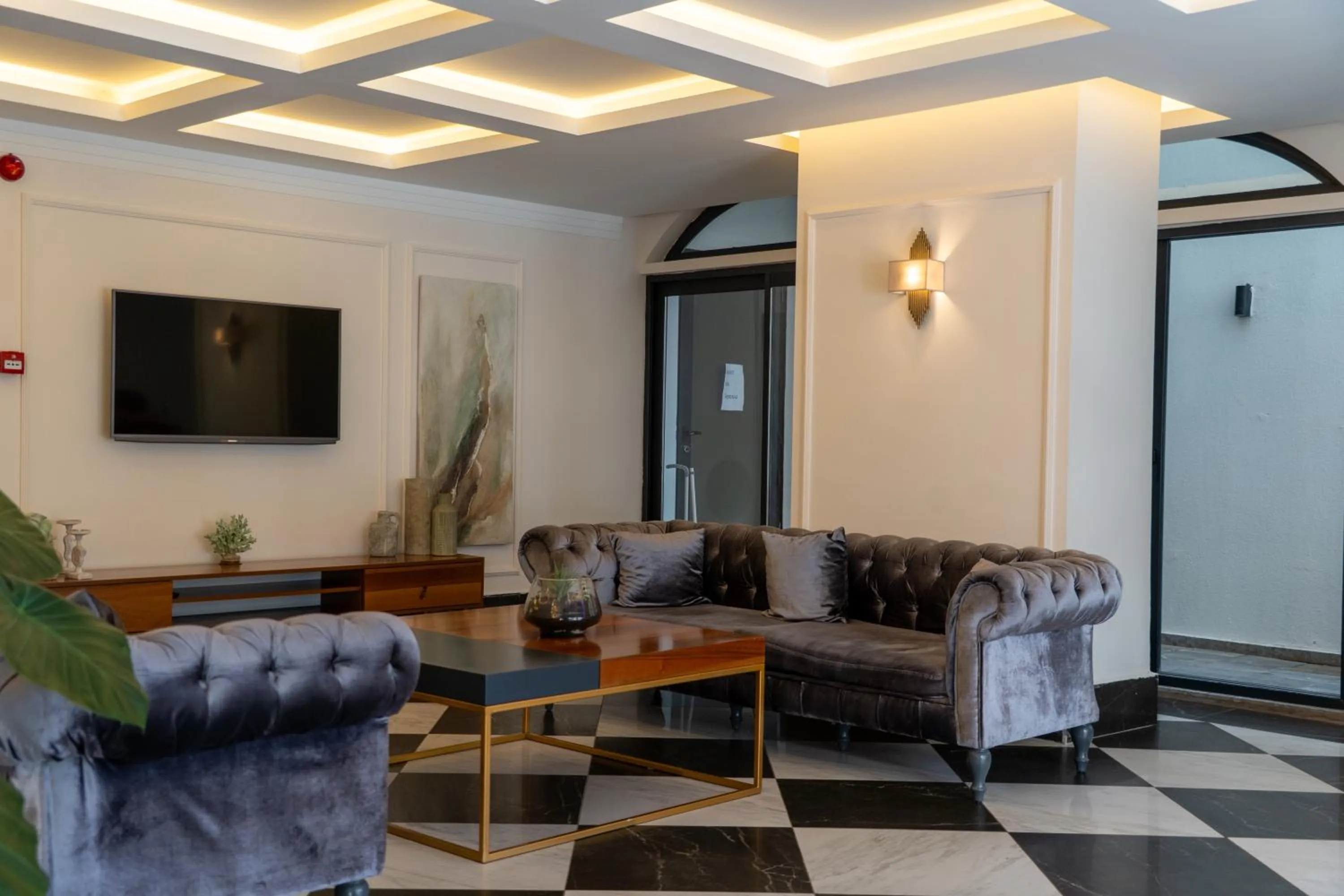 Seating area in Brow City Kaş