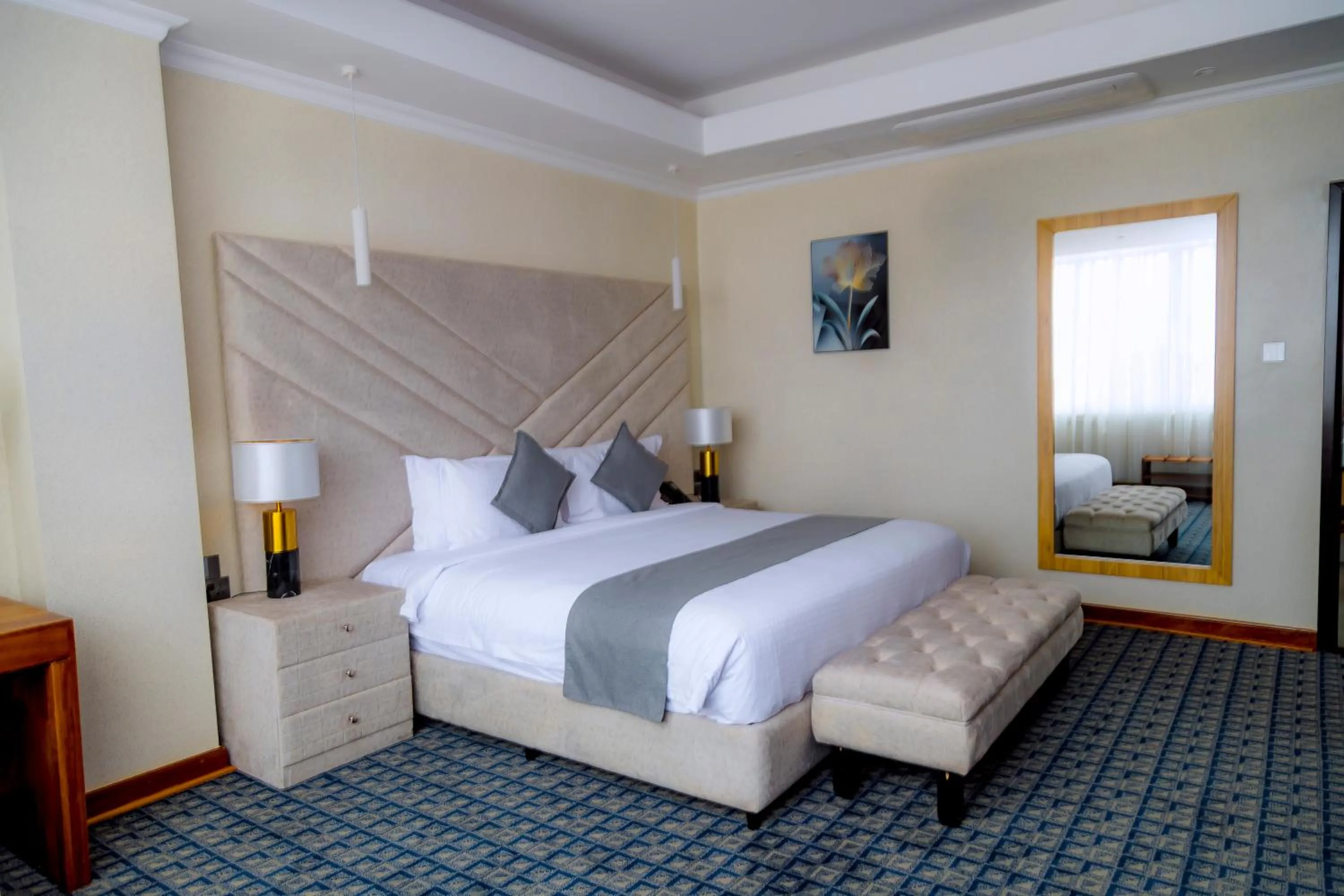 Bed in Kigali Paramount Hotel