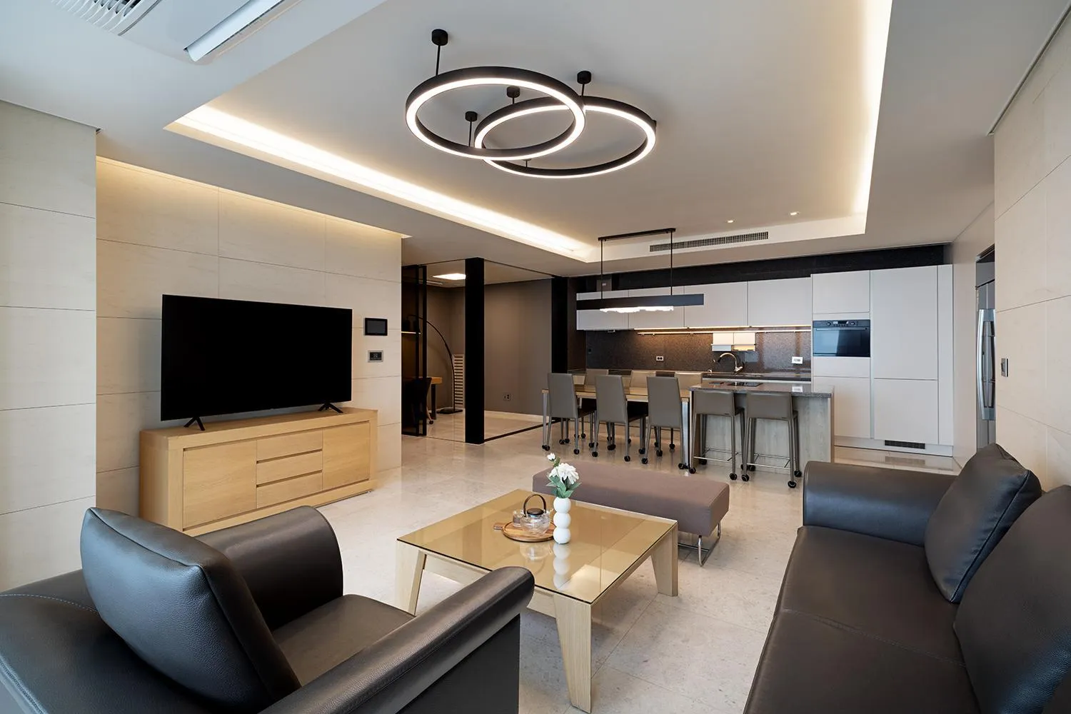 Kitchen or kitchenette in LCT Residence The Vine Haeundae