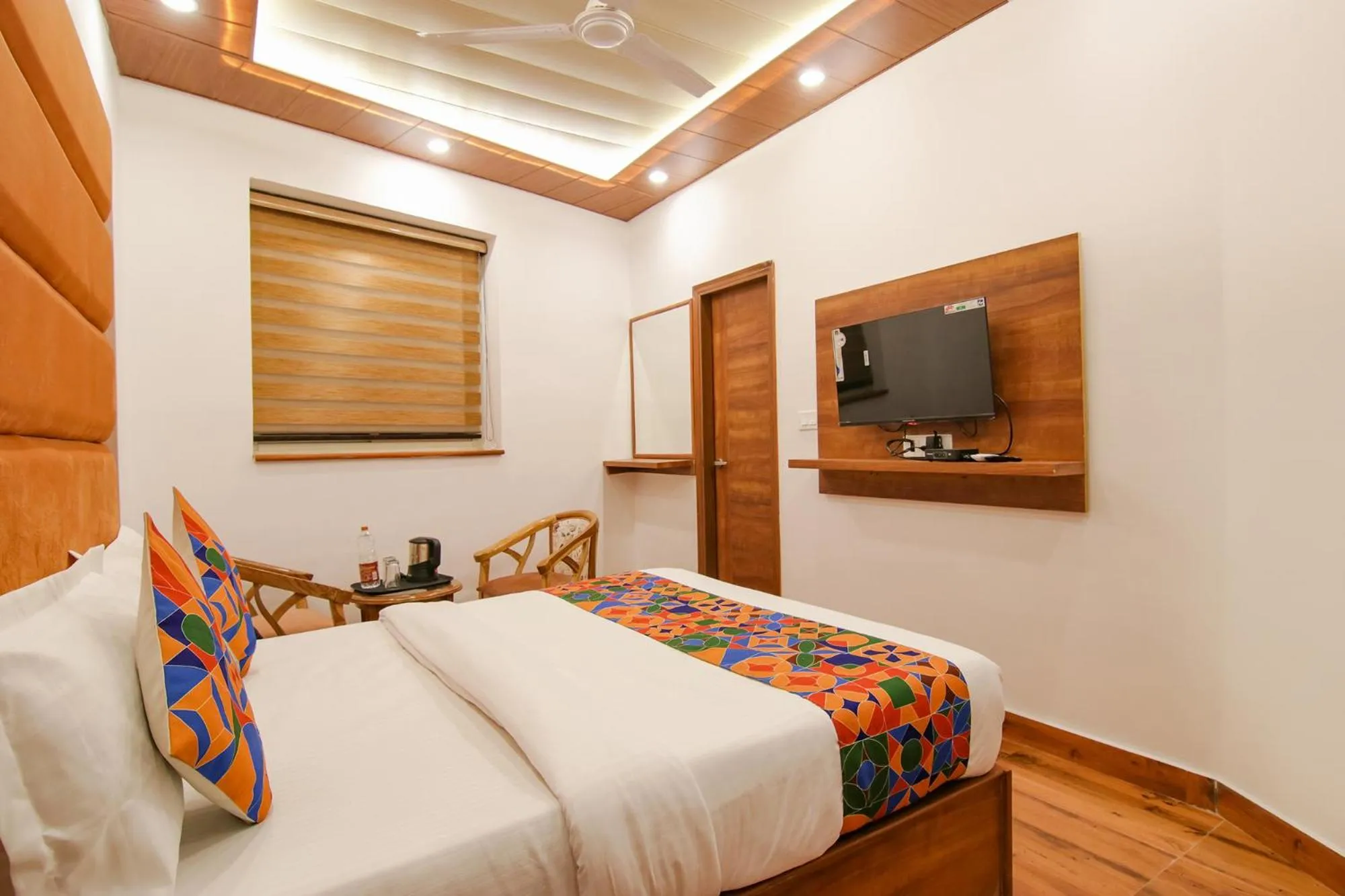 Bed in FabHotel Ambassador