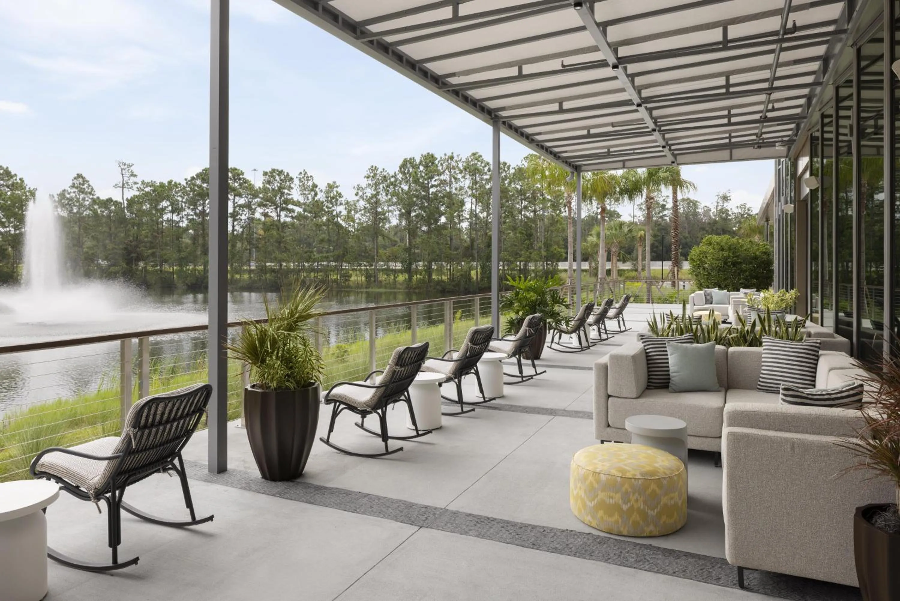 Patio in Hilton Jacksonville At Mayo Clinic