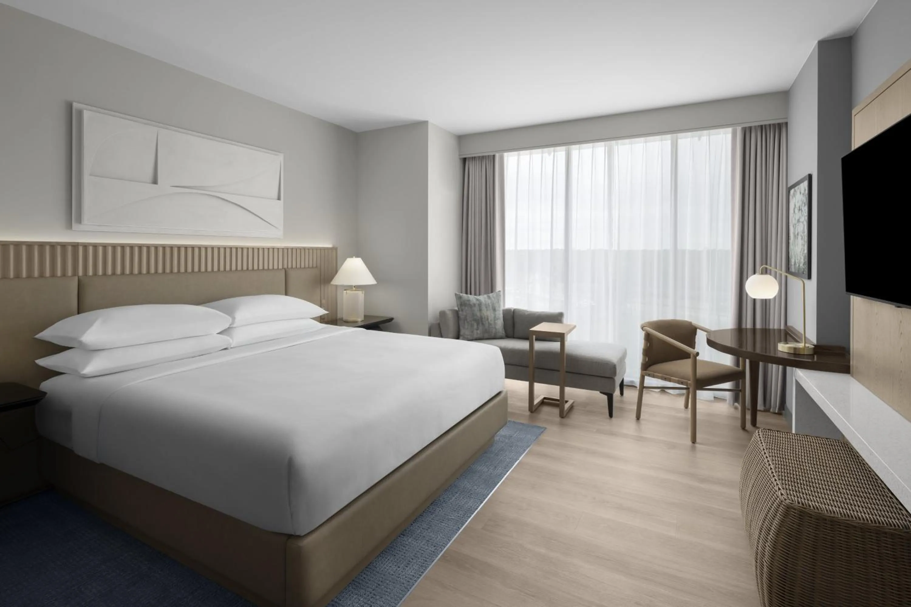 Bedroom, Bed in Hilton Jacksonville At Mayo Clinic