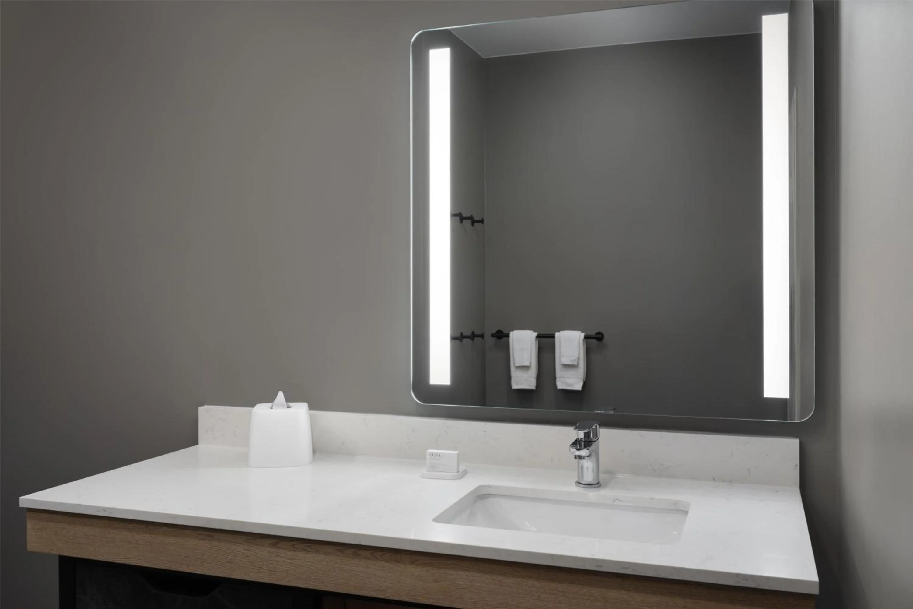 Bathroom in LivSmart Studios By Hilton Tullahoma