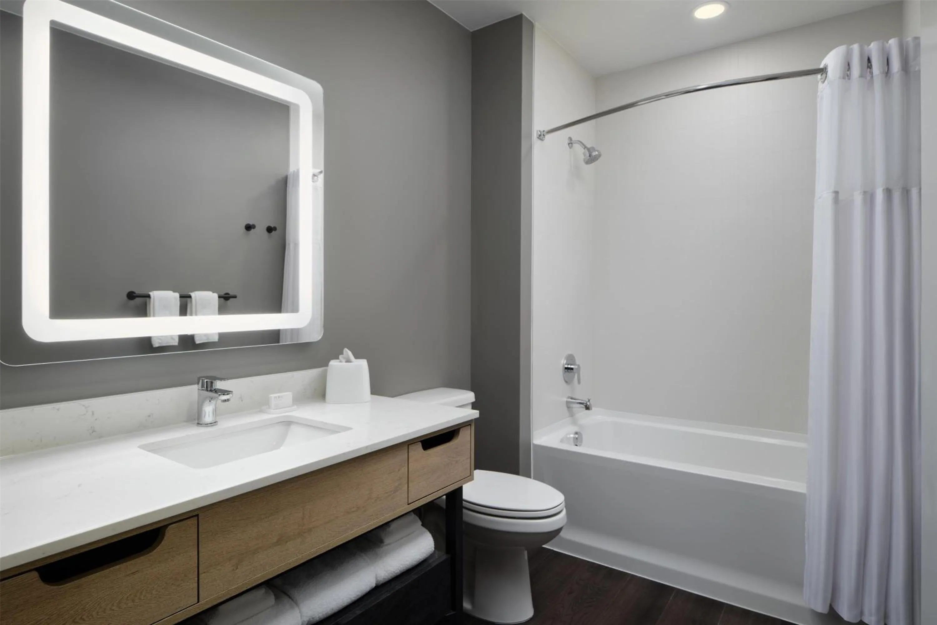 Bathroom in LivSmart Studios By Hilton Tullahoma