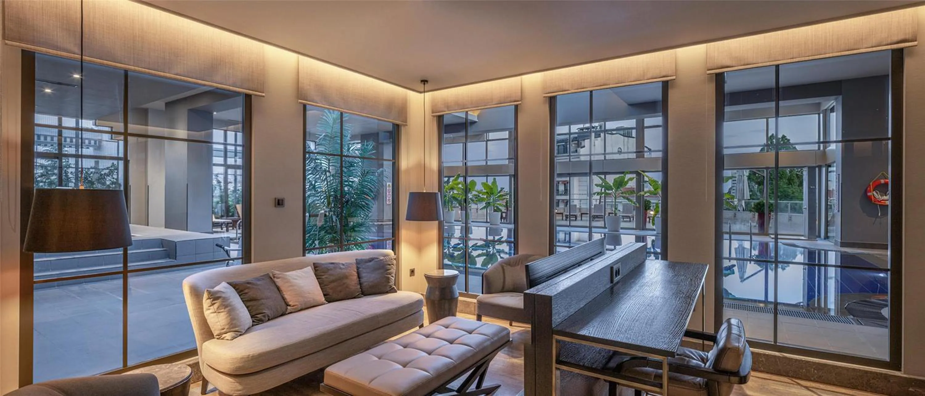 Pool view in Ankara HiltonSA