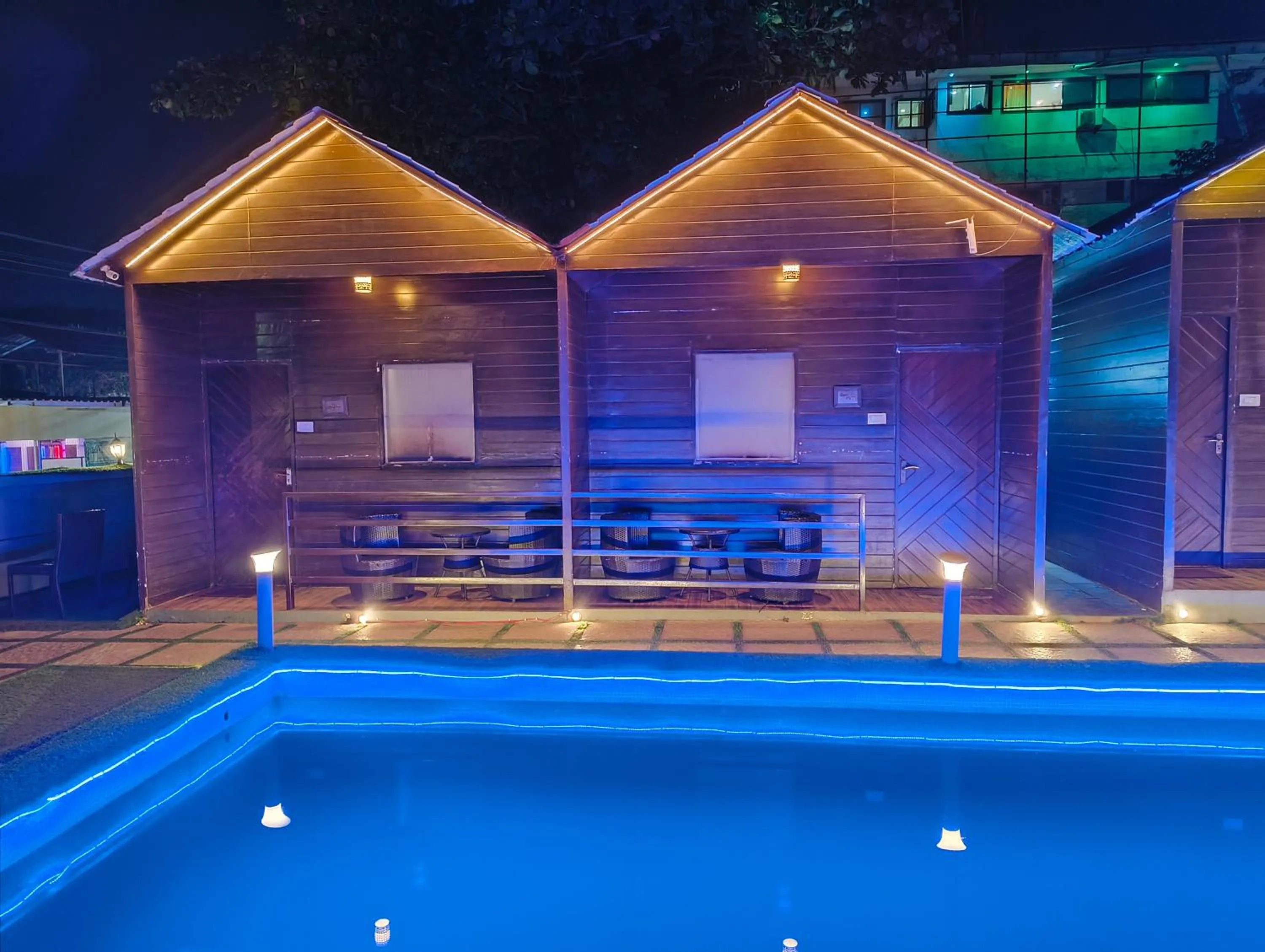 Pool view in Wood house beach resort calangute