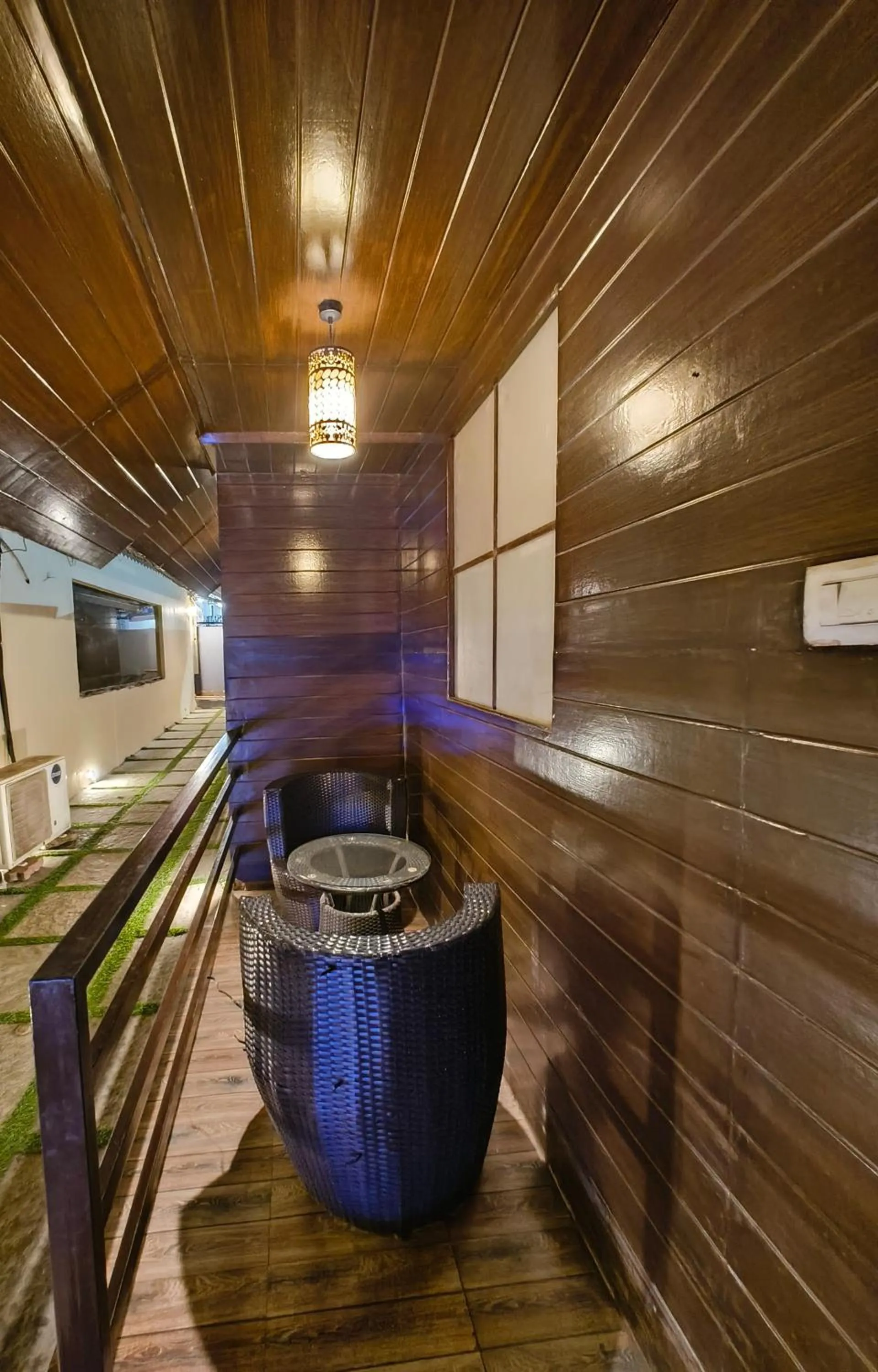 Balcony/Terrace in Wood house beach resort calangute