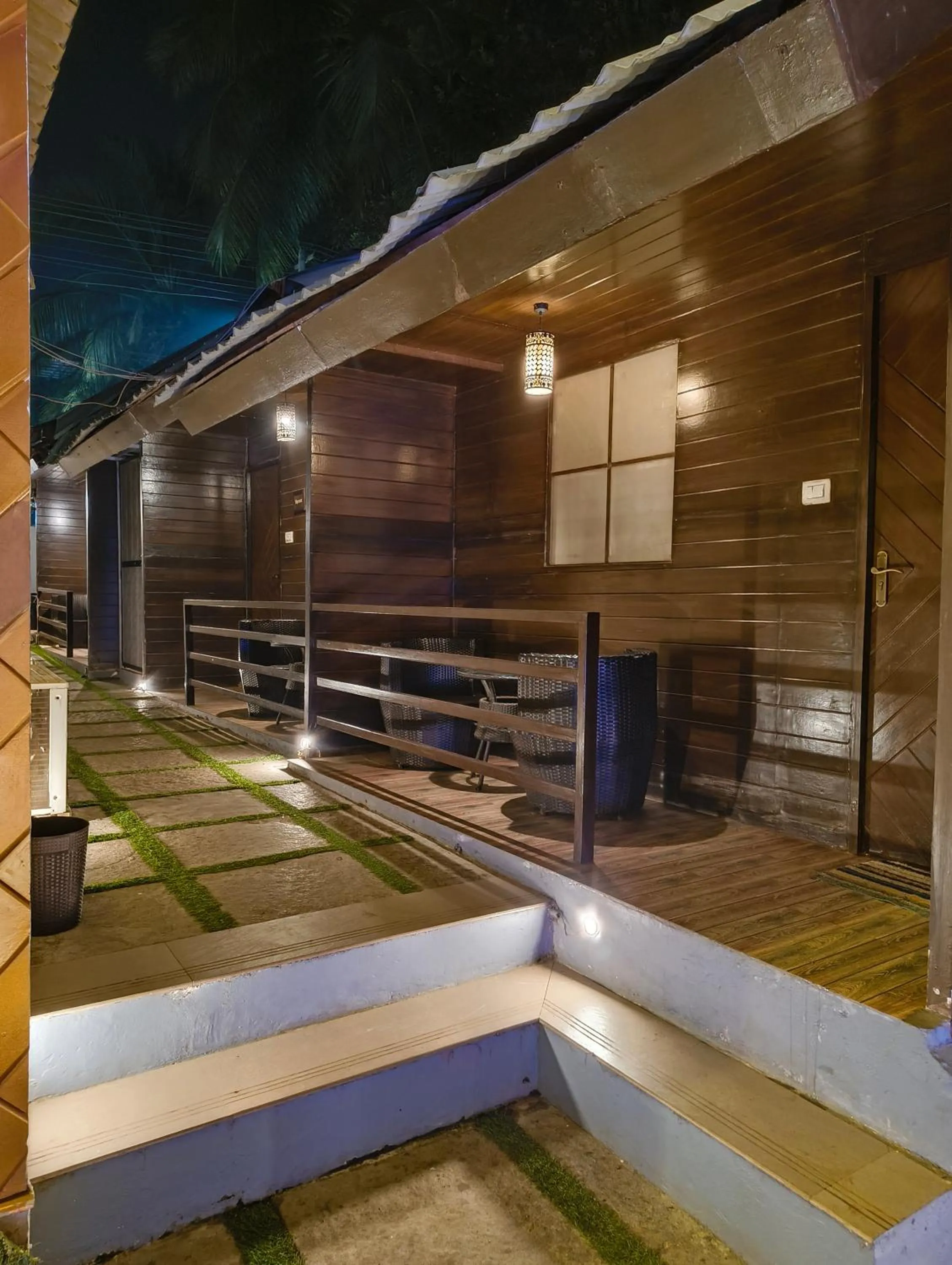 Balcony/Terrace in Wood house beach resort calangute