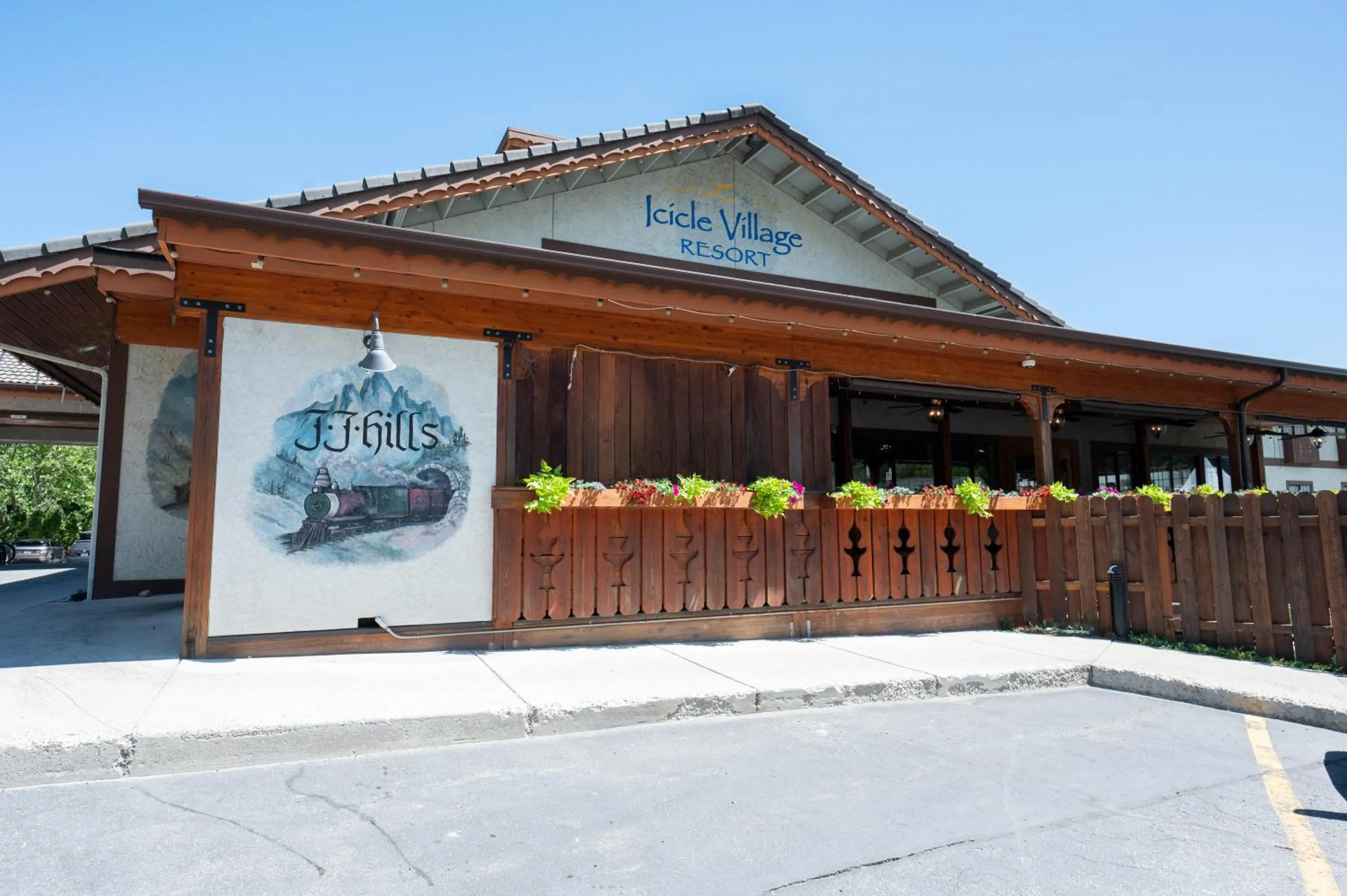 Property building in Icicle Village Resort