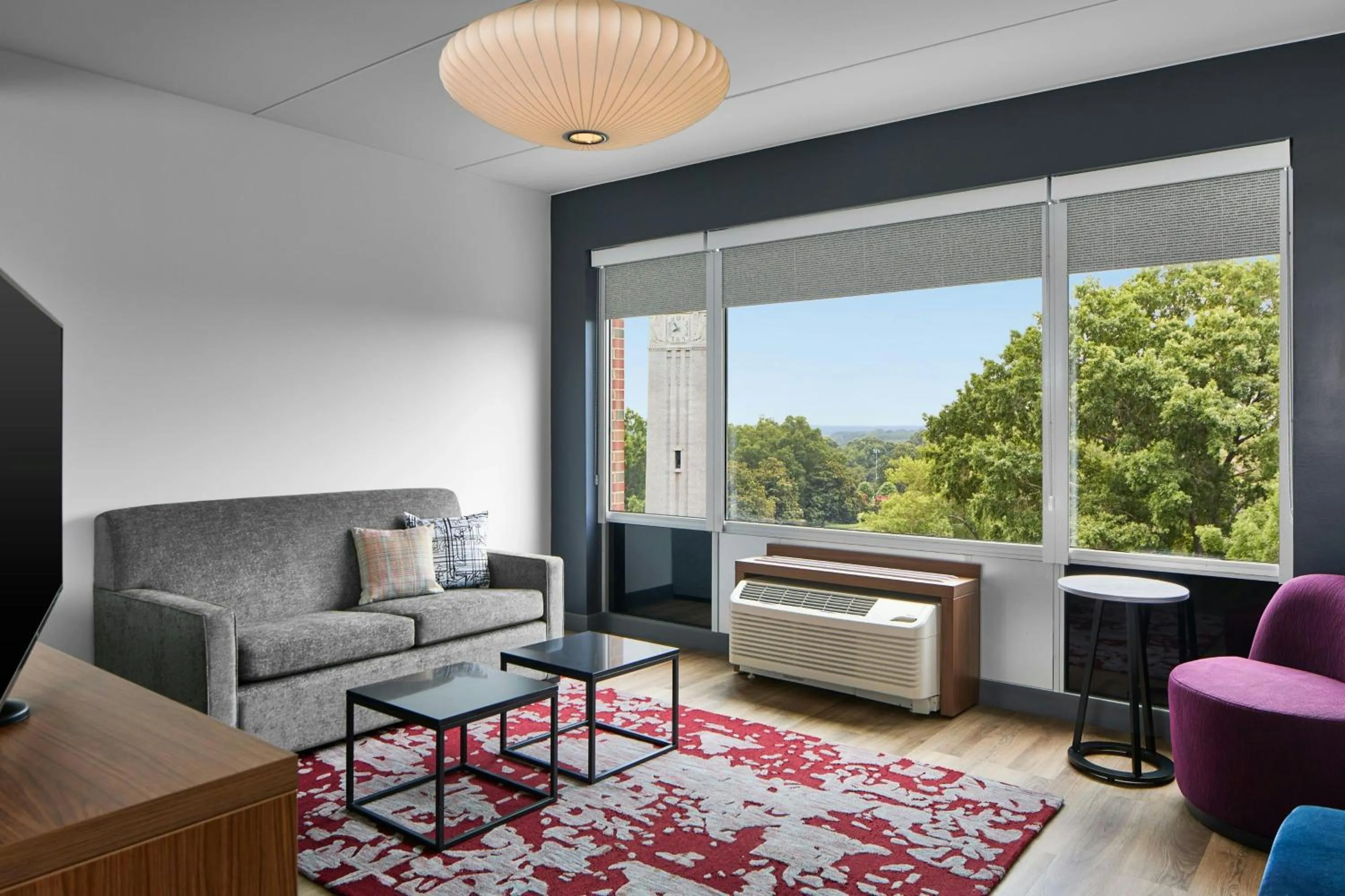 Living room in Aloft Raleigh