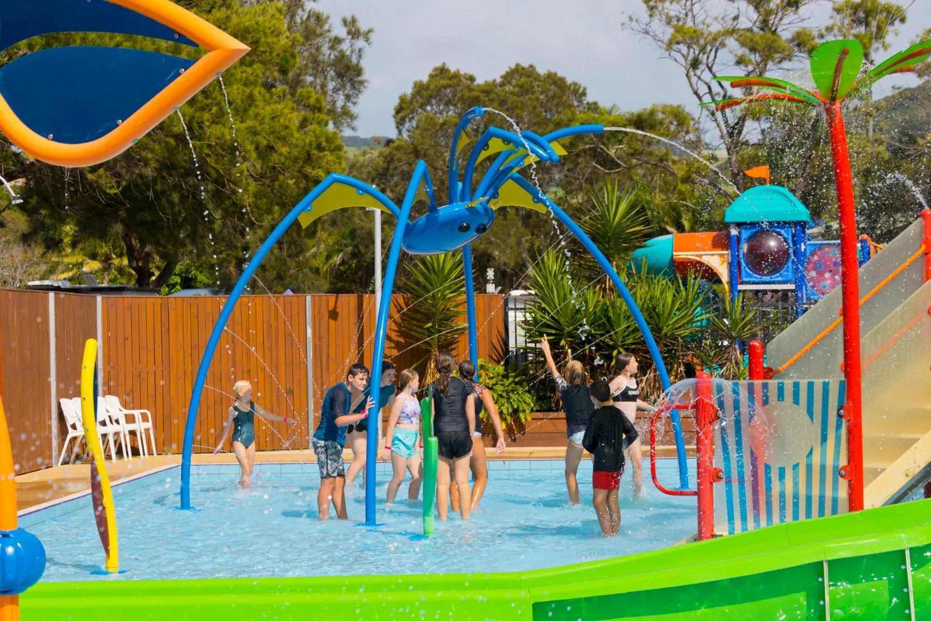 Aqua park in BIG4 Easts Beach Holiday Park