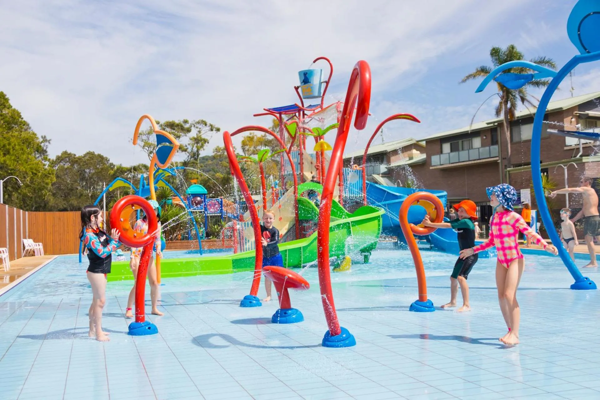 Aqua park in BIG4 Easts Beach Holiday Park