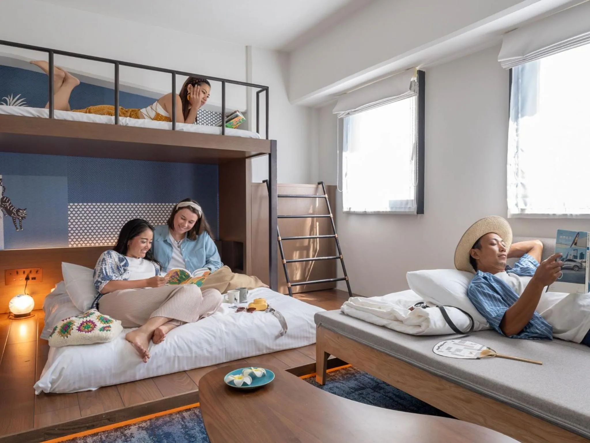 Bed in Estinate Hotel Naha