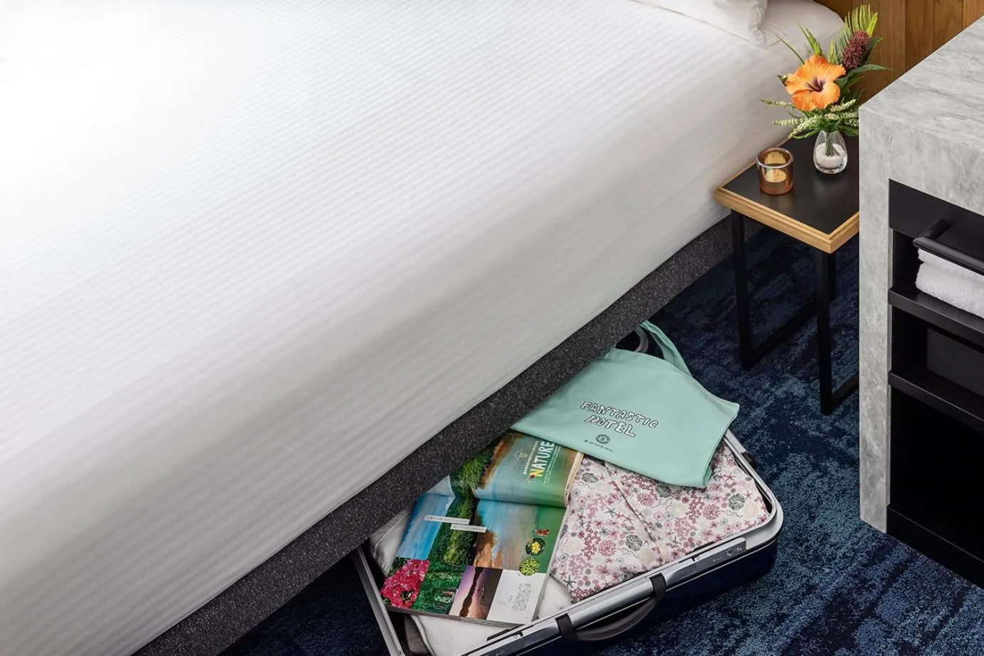 Bed in Estinate Hotel Naha