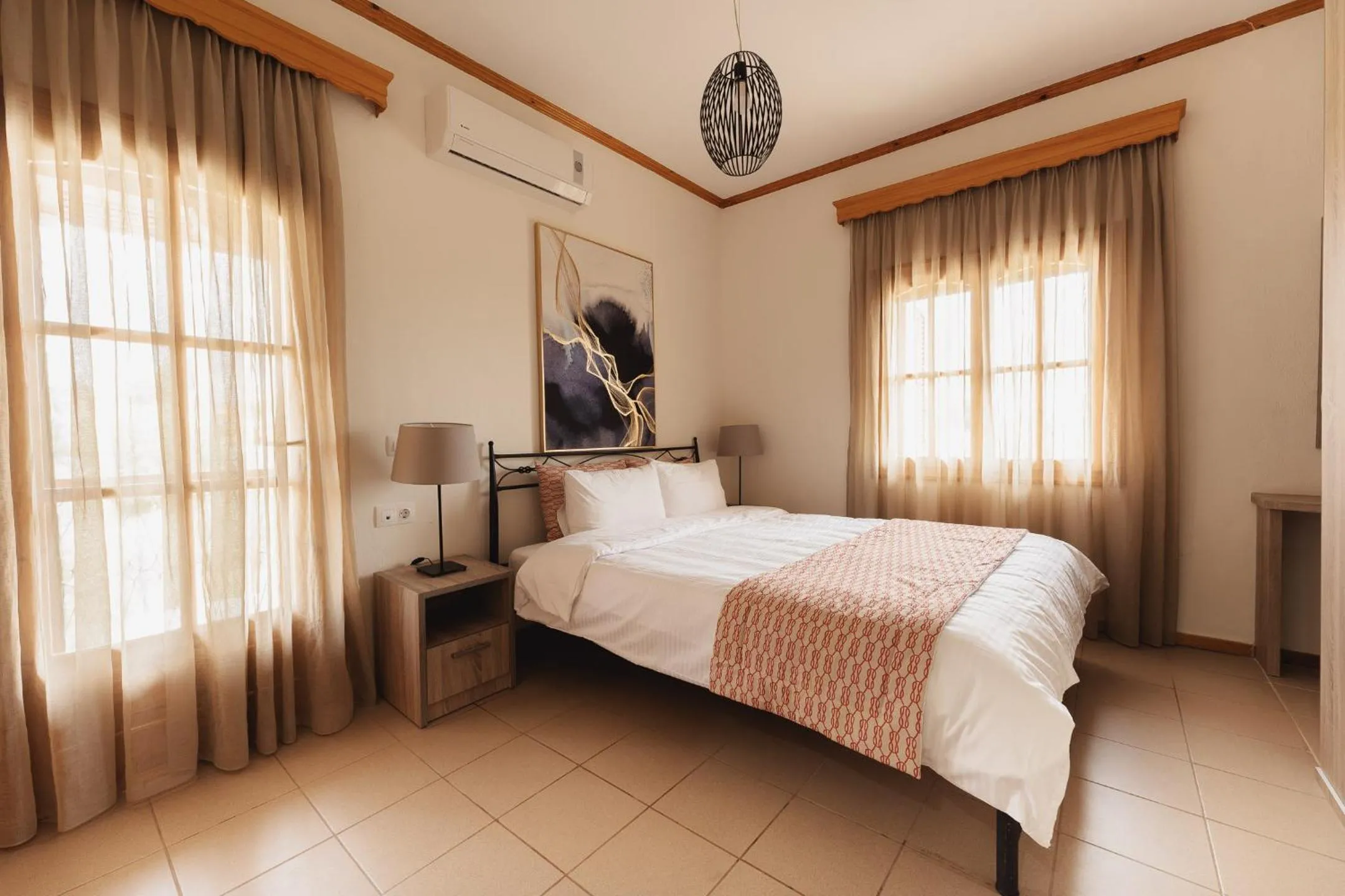 Bedroom, Bed in Kalisun Pool House by Georgalas