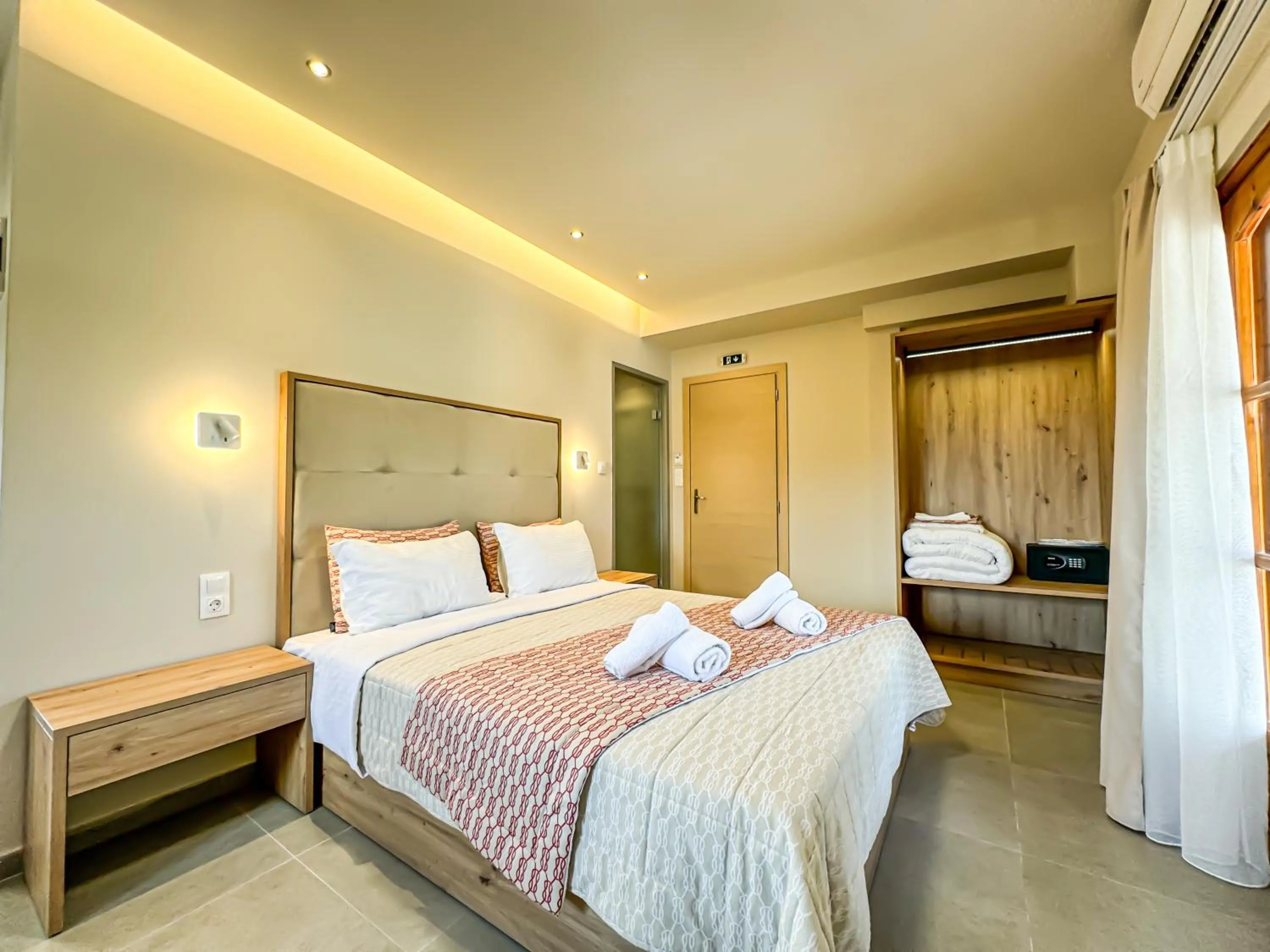 Bedroom, Bed in Kalisun Pool House by Georgalas