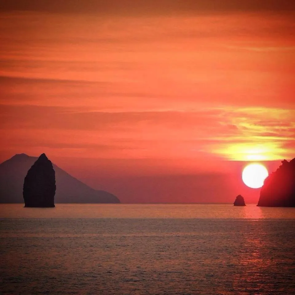 Sunset in Punta Sallustro Lipari