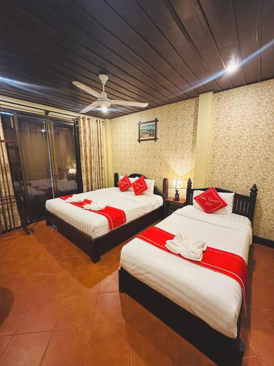 Photo of the whole room, Bed in Luang Prabang Champa Villa Hotel
