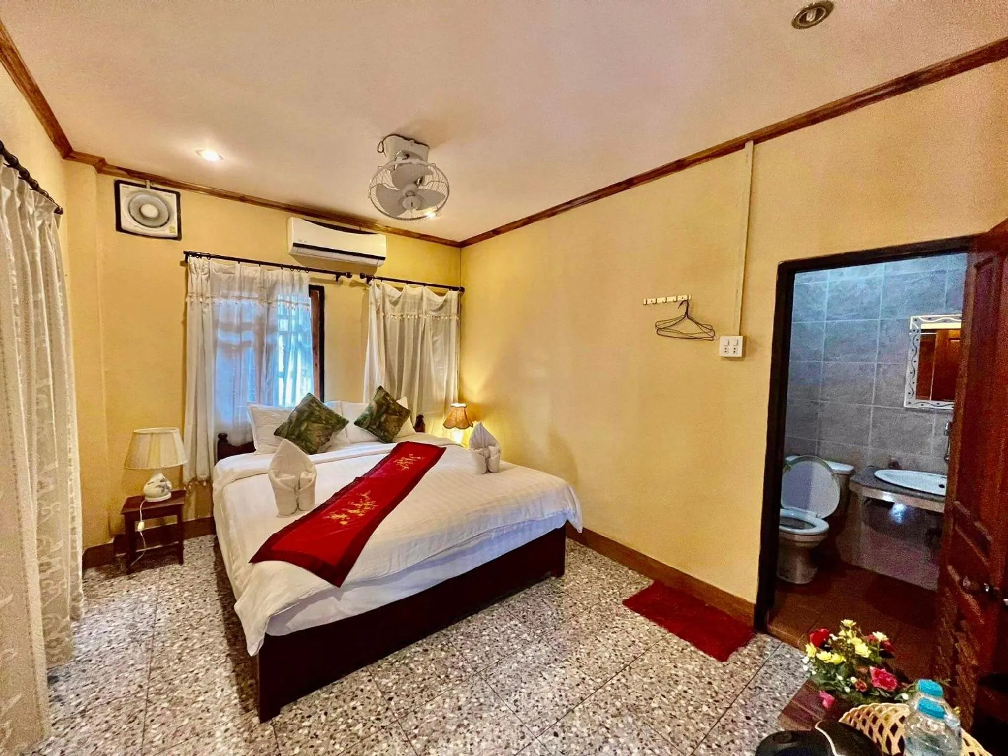 Bed in Nocknoy Lanexang Guest House