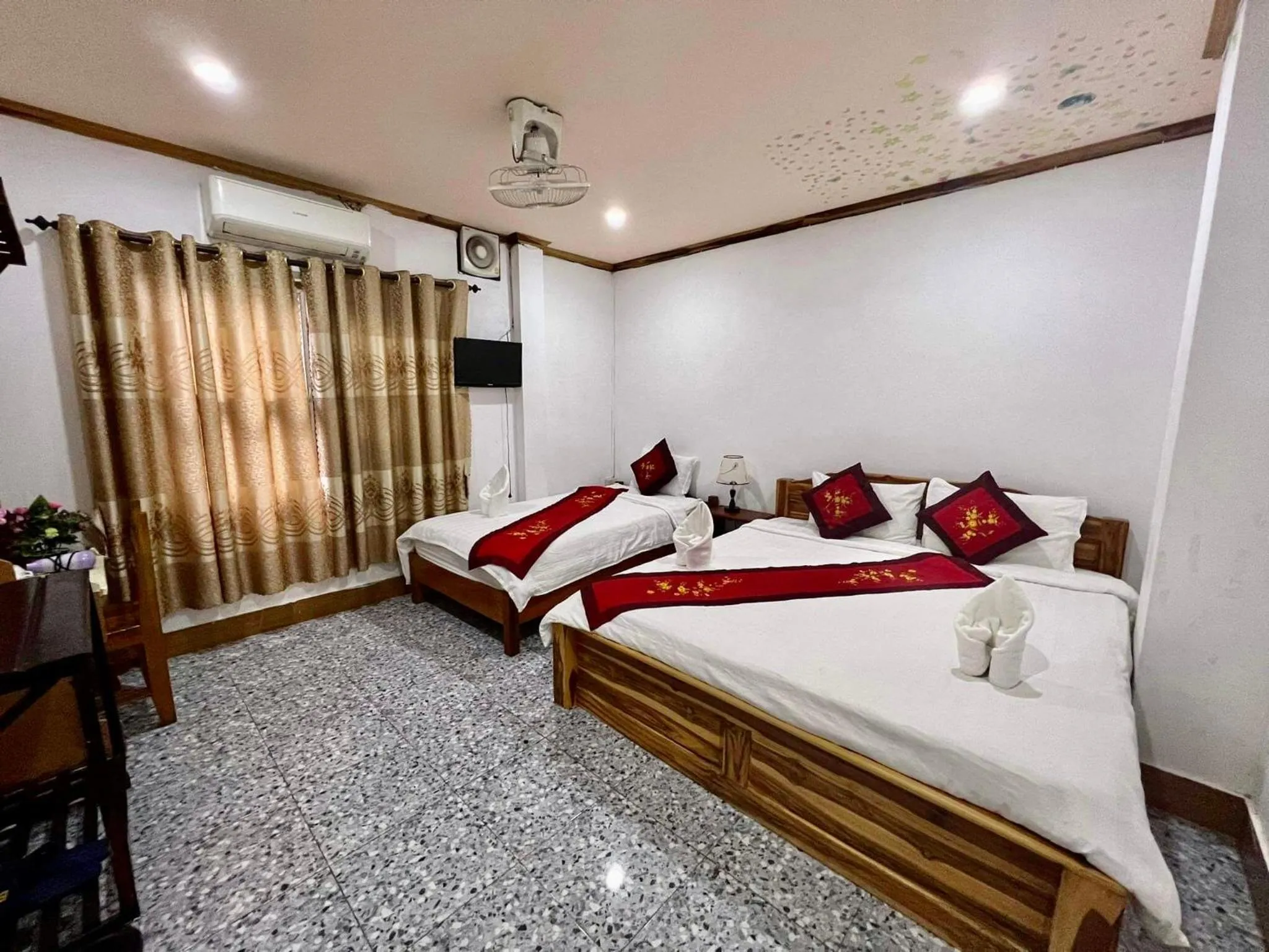 Bed in Nocknoy Lanexang Guest House