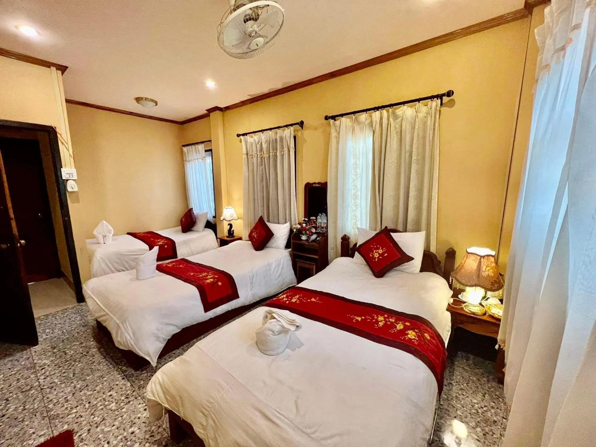 Bed in Nocknoy Lanexang Guest House