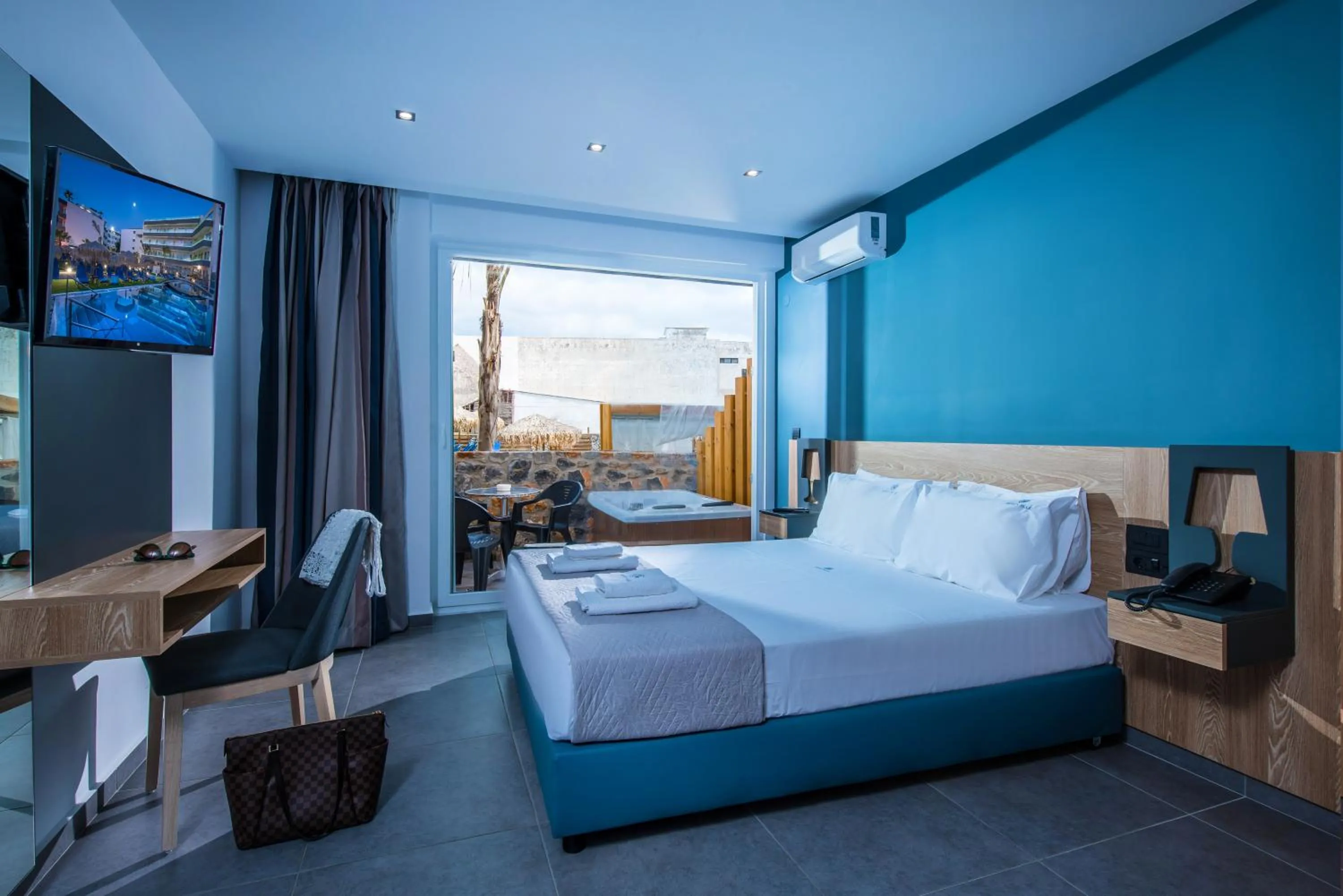 Bed in Infinity Blue Boutique Hotel & Spa - Adults Only