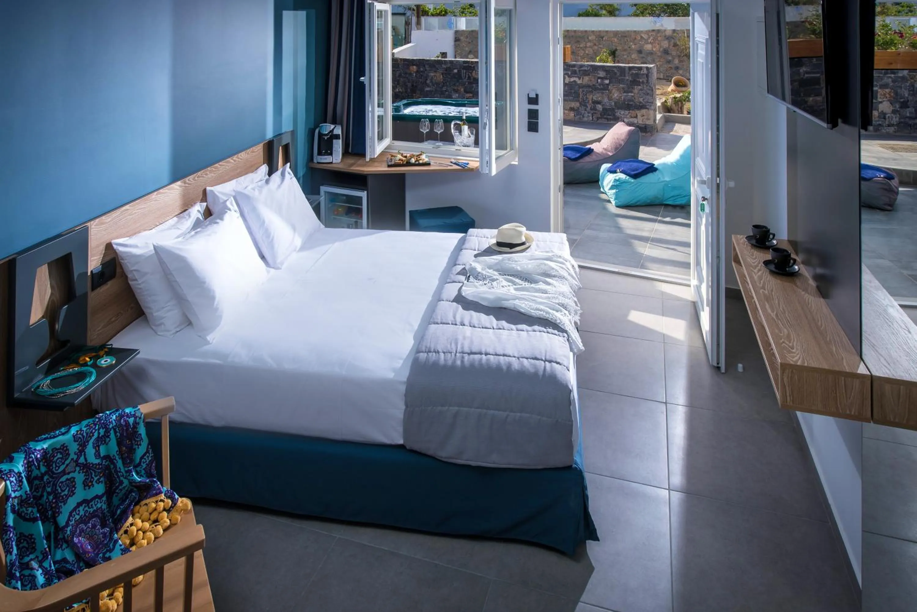 Bed in Infinity Blue Boutique Hotel & Spa - Adults Only