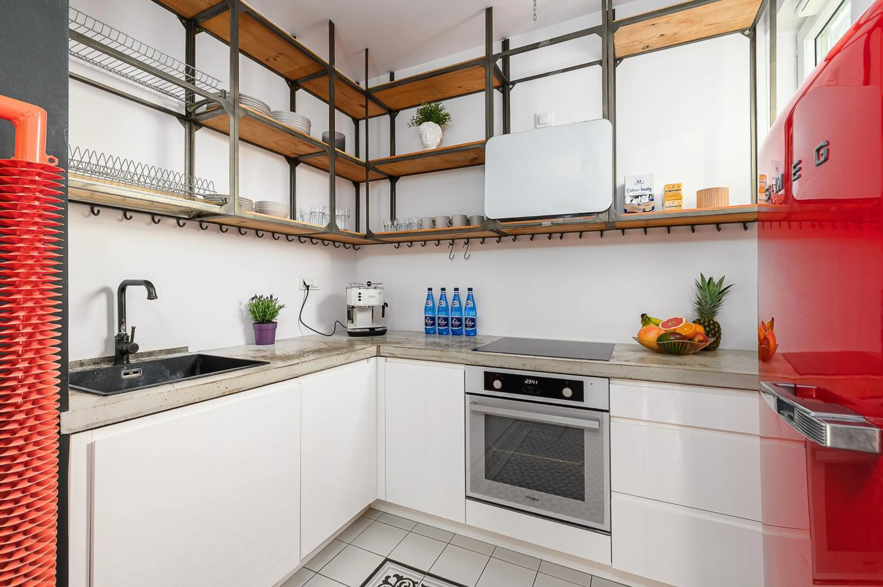 Kitchen or kitchenette in Lumina 3-room apart with large terrace