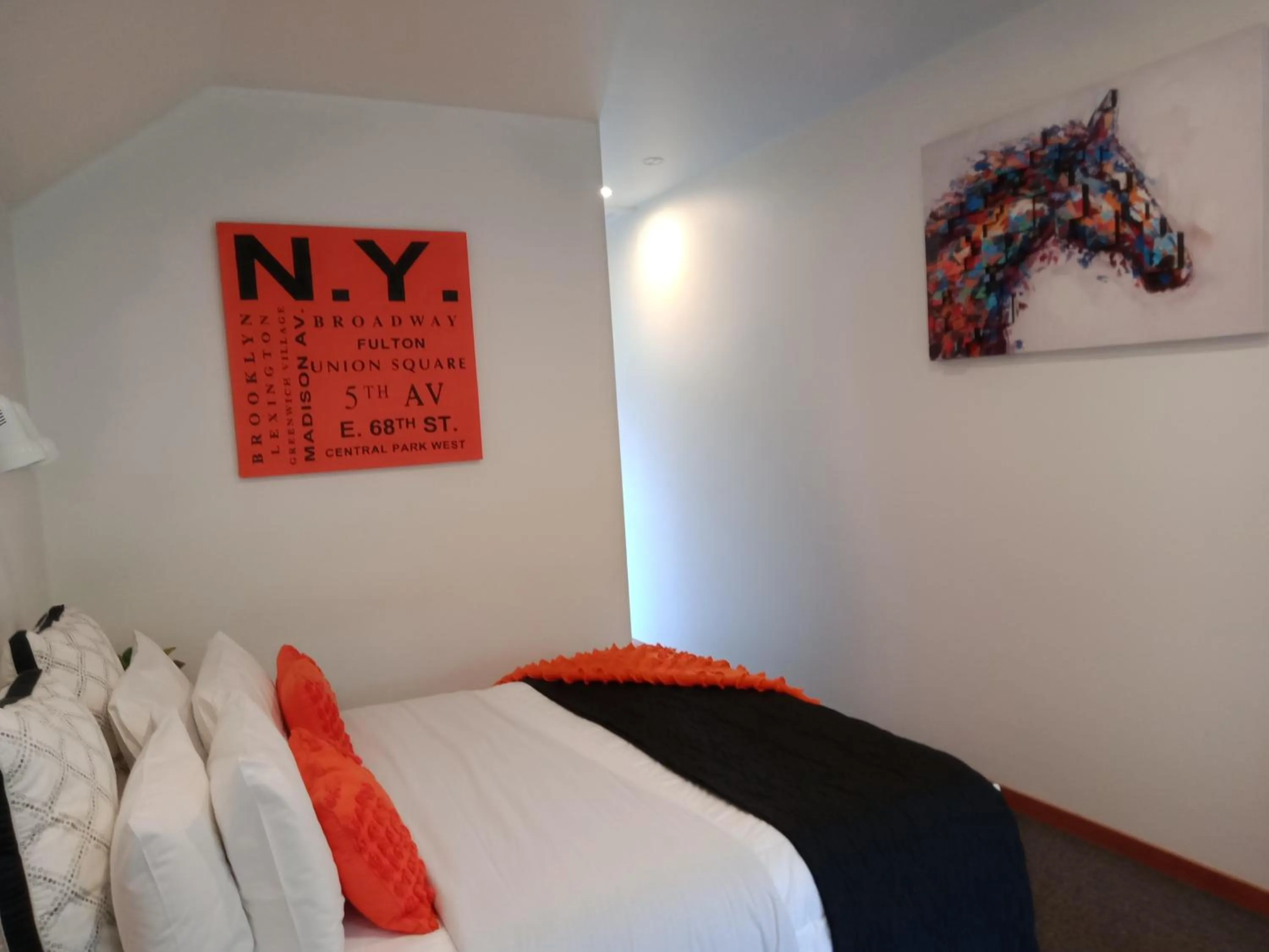 Bed in Four Peaks Motel