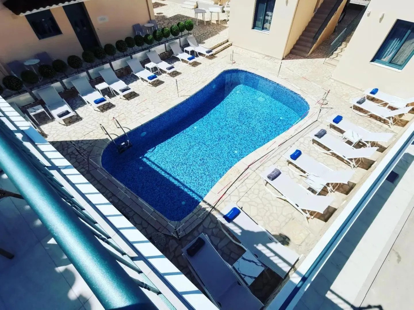 Pool view in Anemos Villas