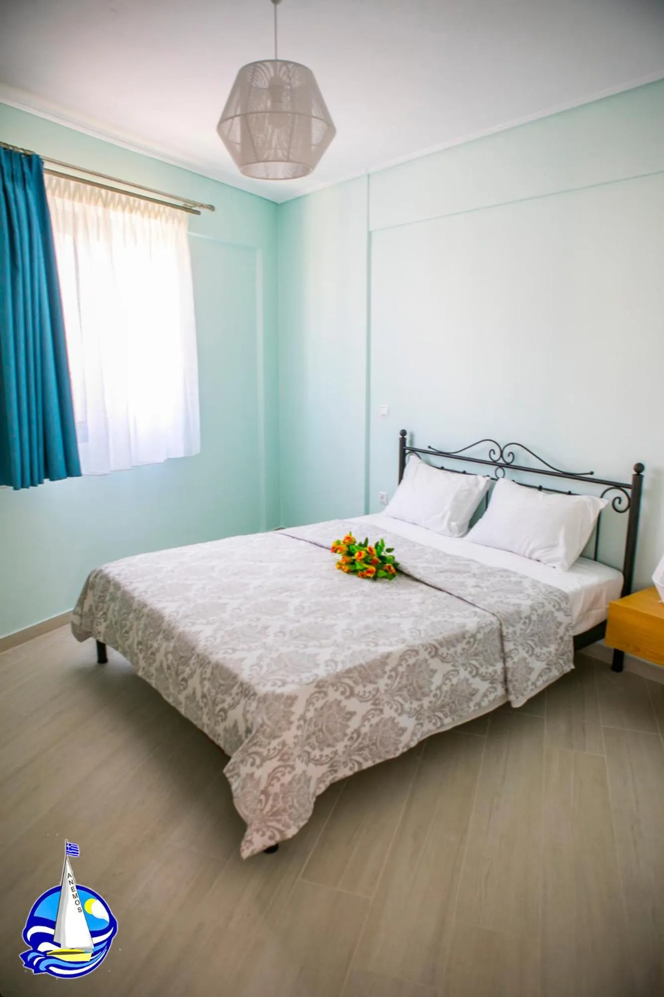 Bed in Anemos Villas