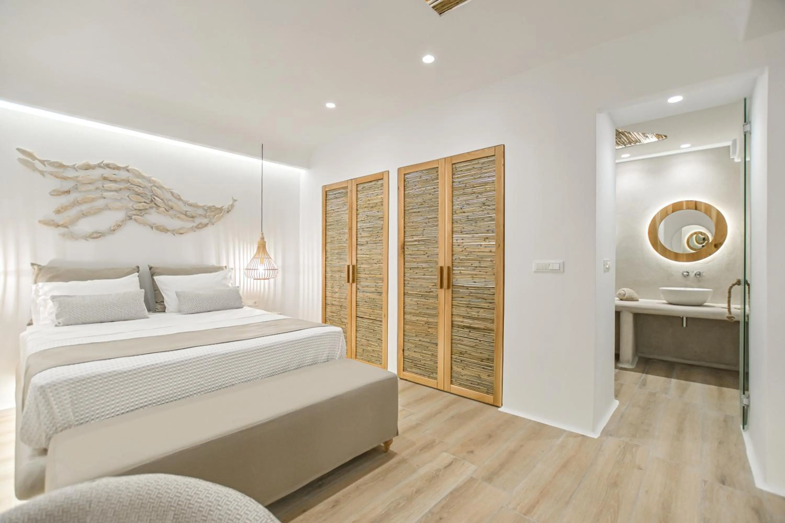 Bed in Villa Adriana Hotel