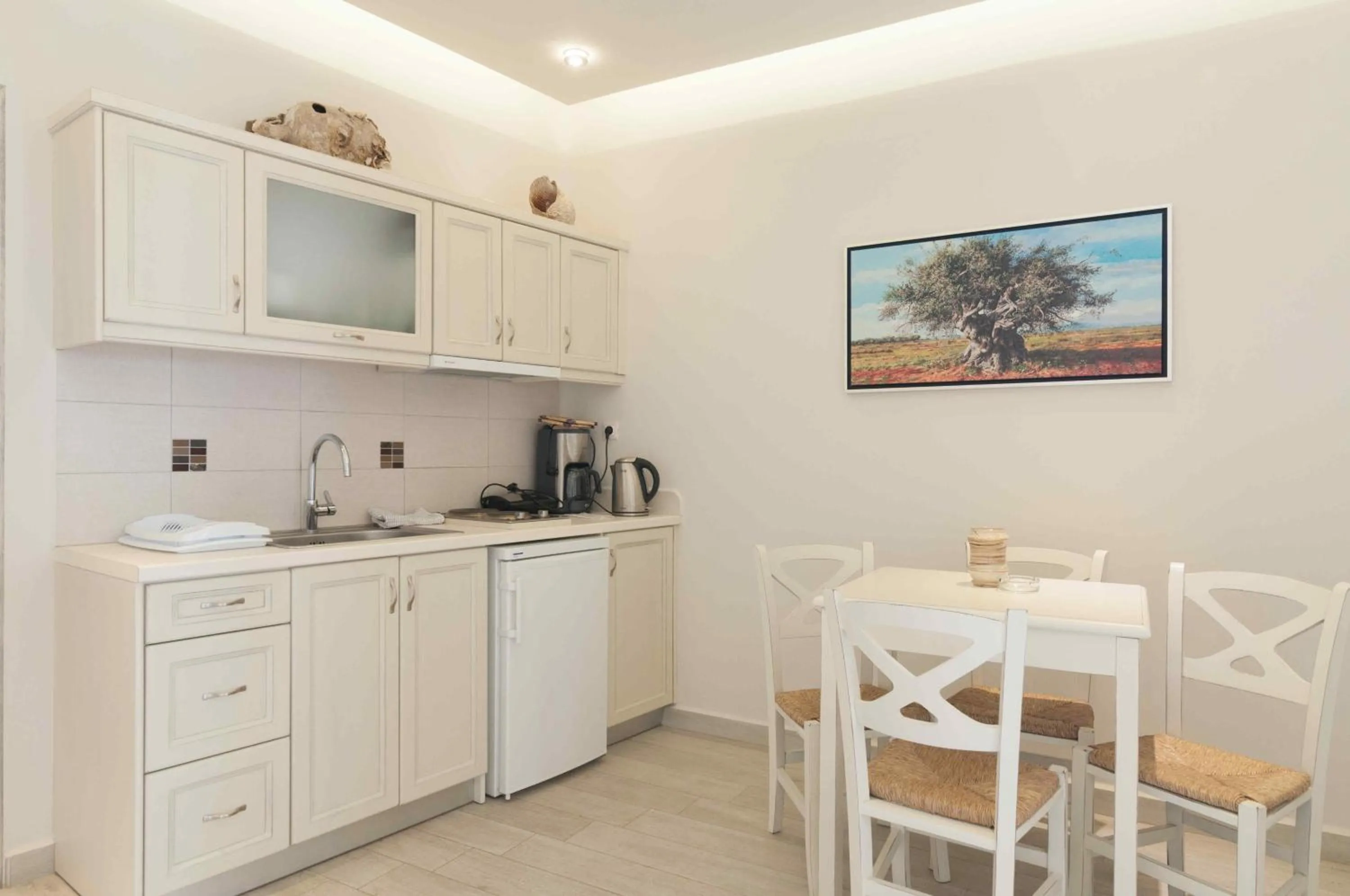 Kitchen or kitchenette in Villa Adriana Hotel