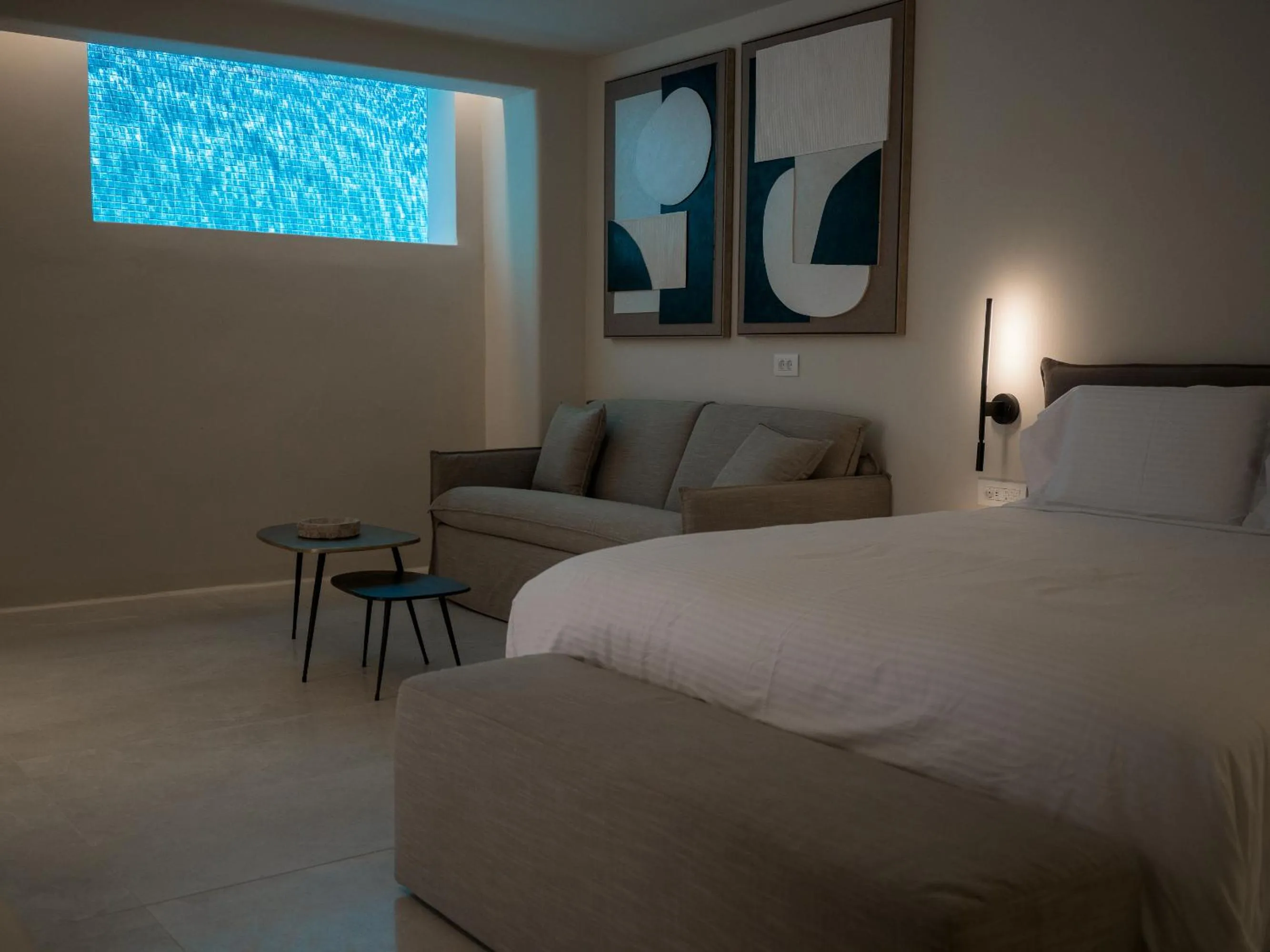 Bed in VEZO Suites Mykonos