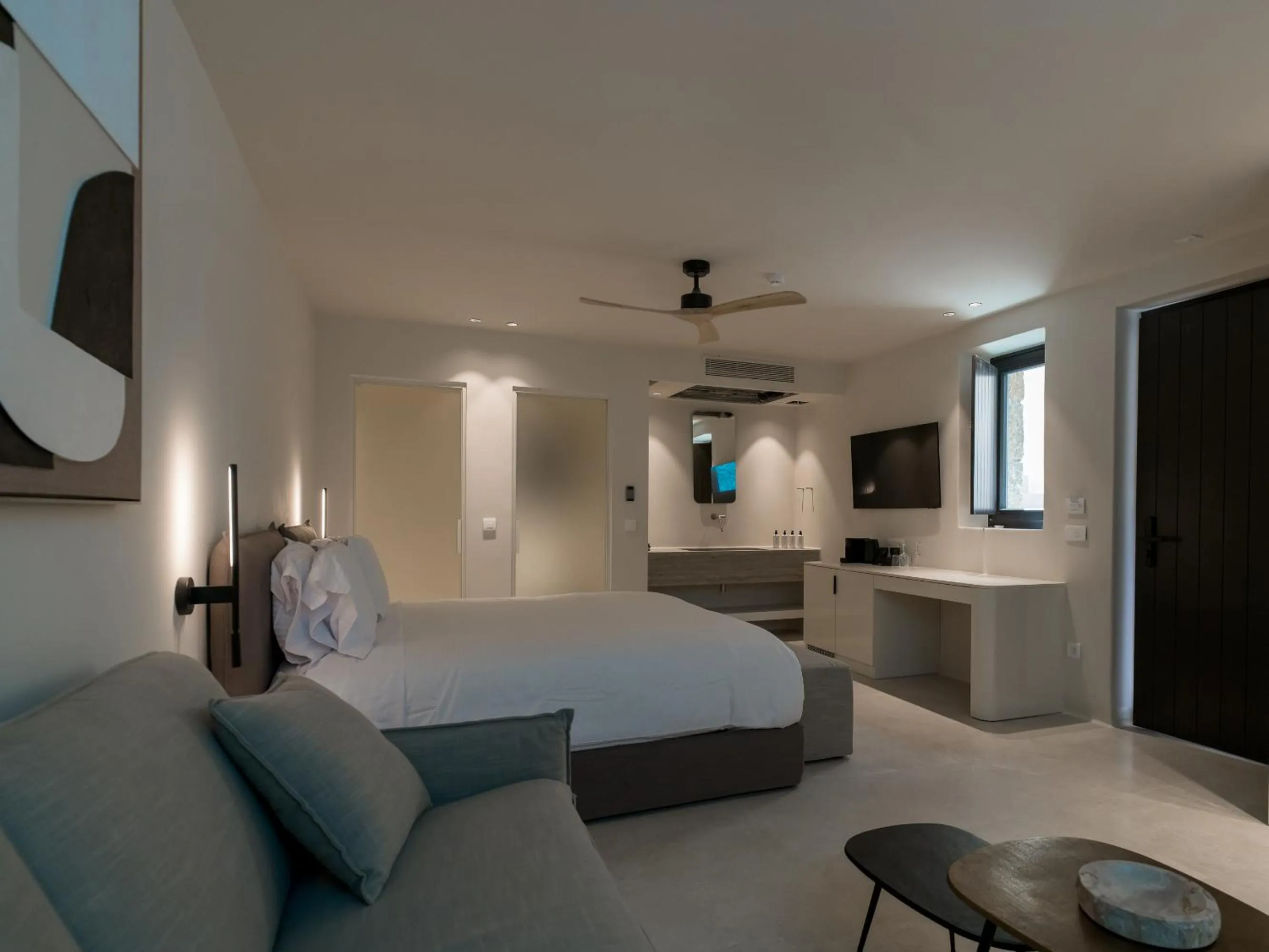 Bed in VEZO Suites Mykonos