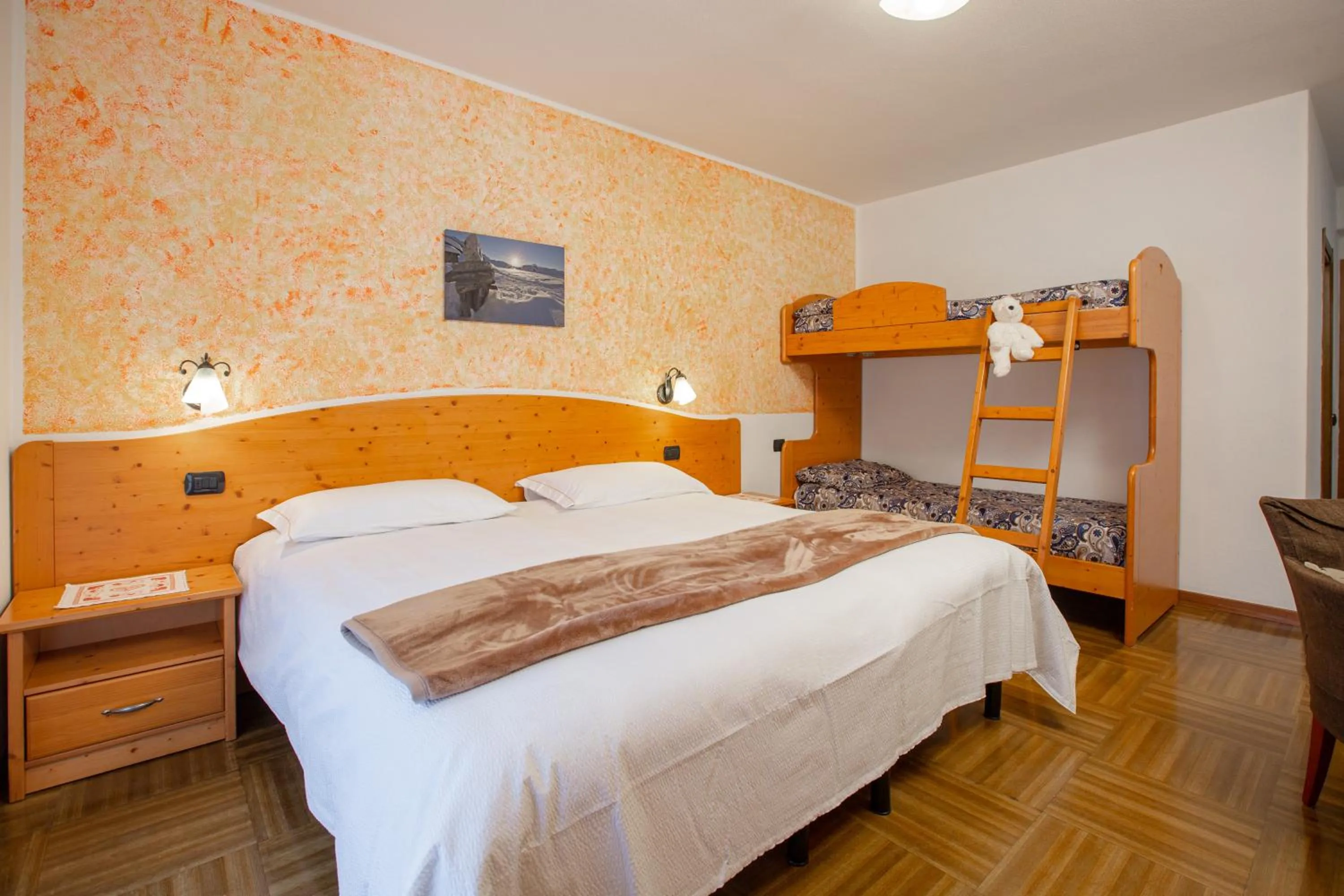 Bed in Hotel Biancospino