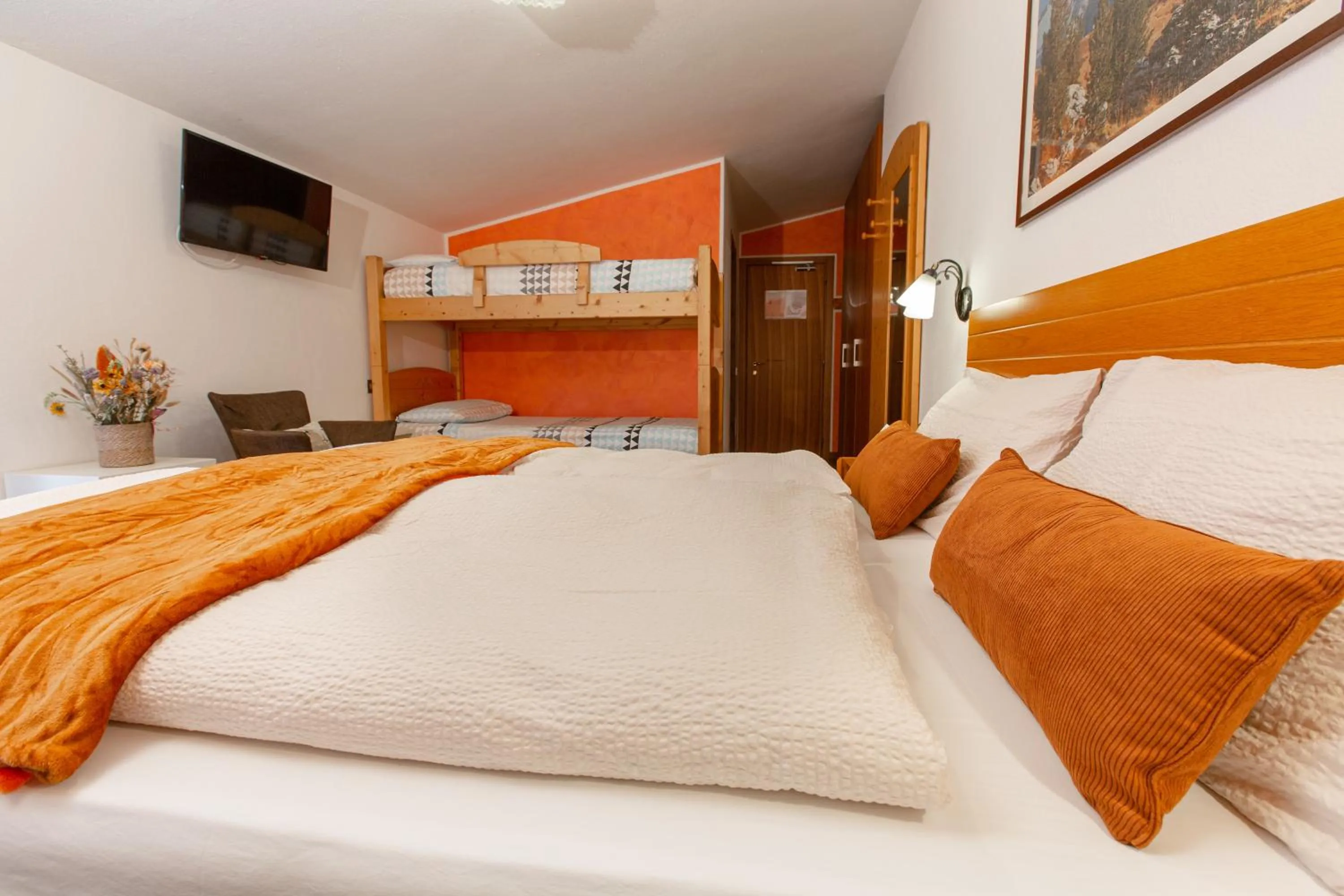 Bed in Hotel Biancospino