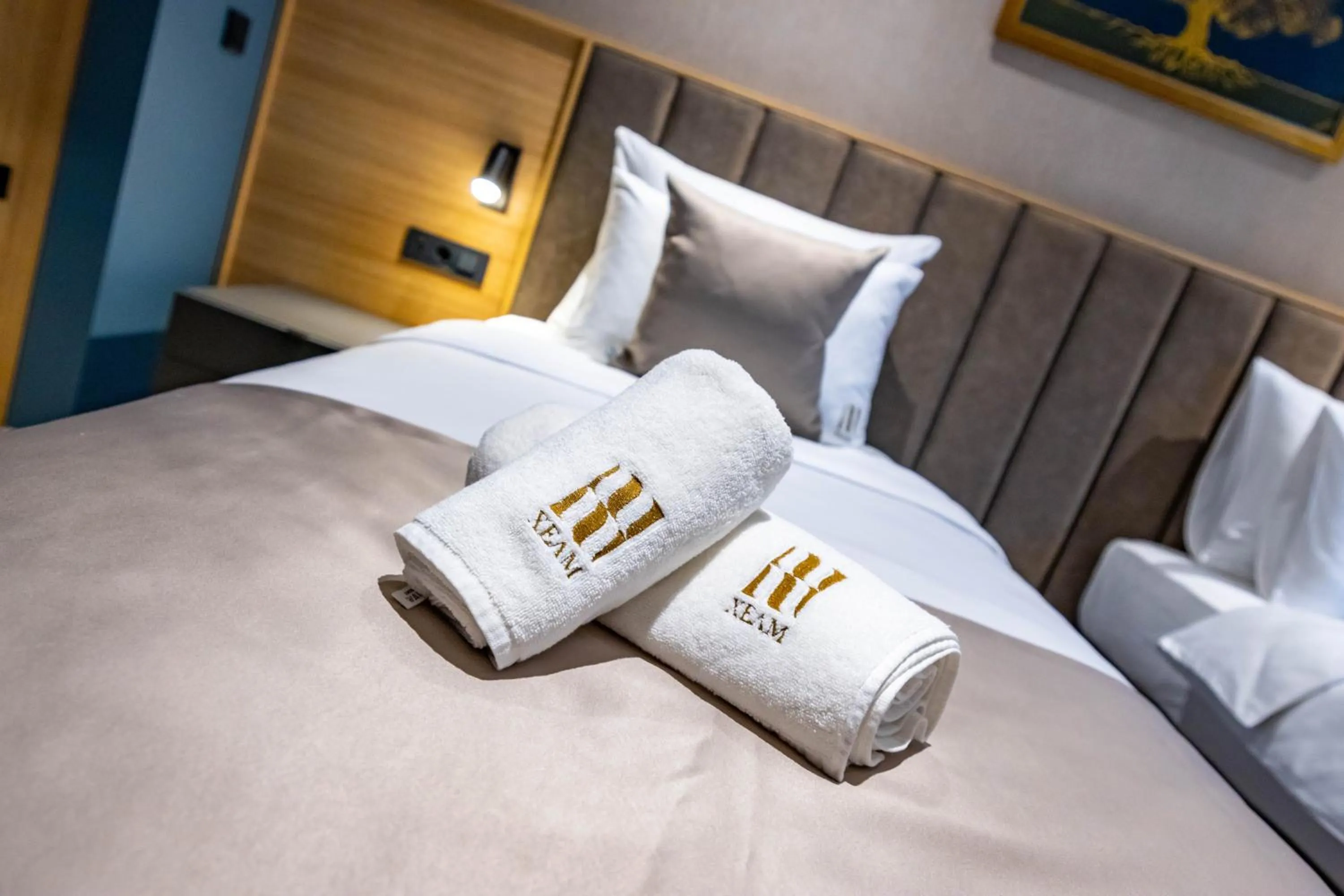 Bed in Hotel Helm