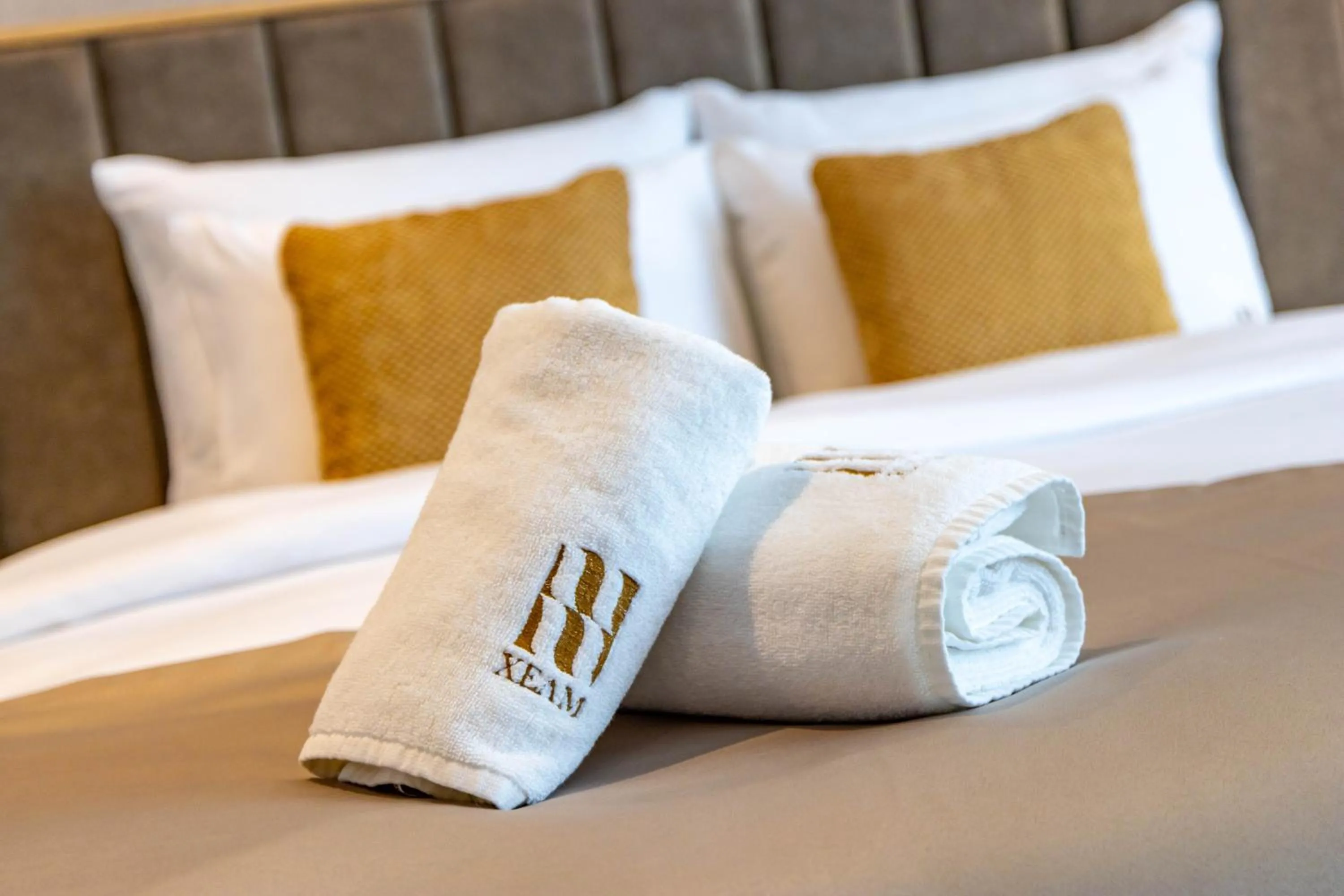 Bed in Hotel Helm