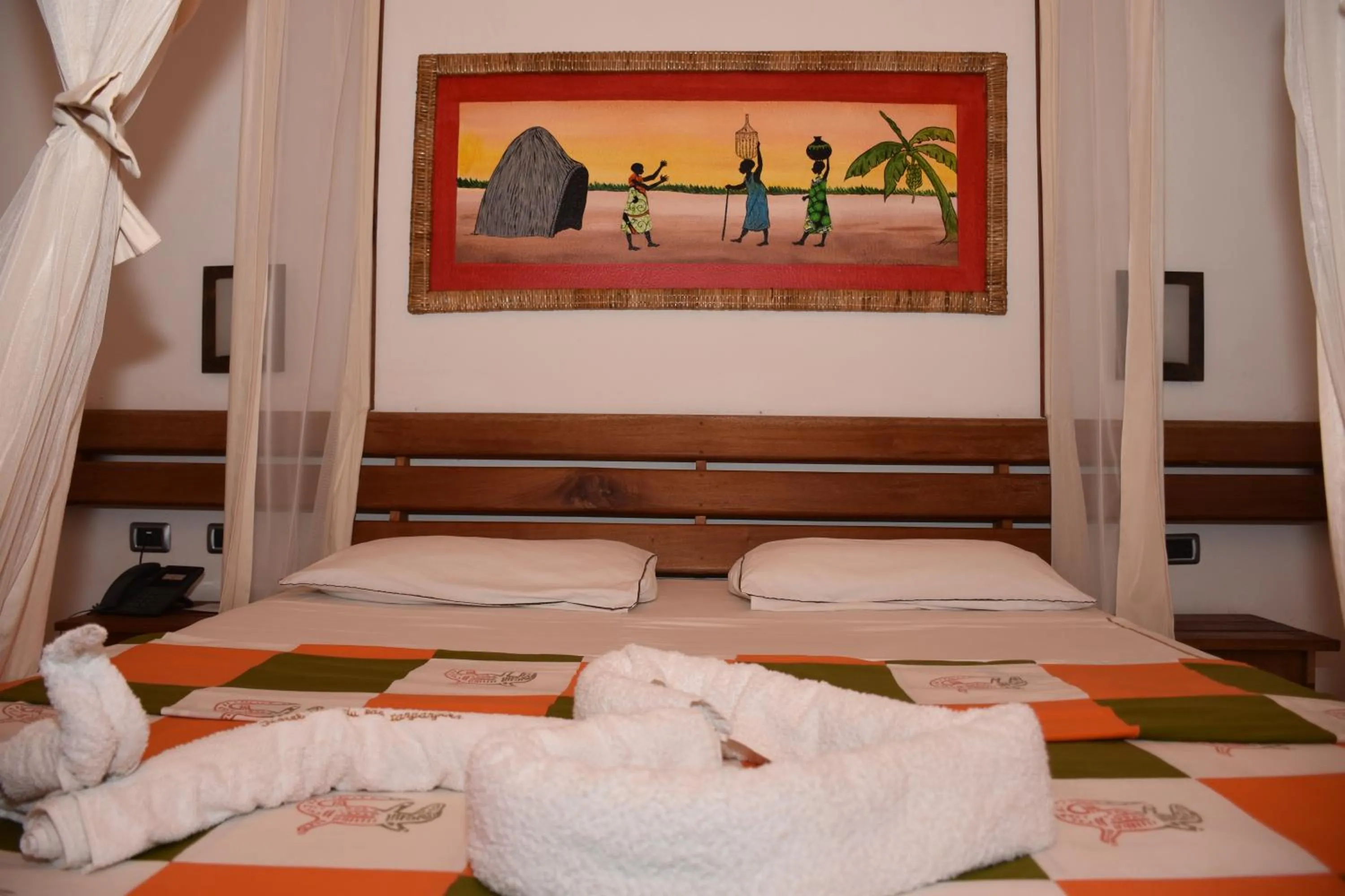 Bedroom, Bed in Hotel Club du Lac Tanganyika