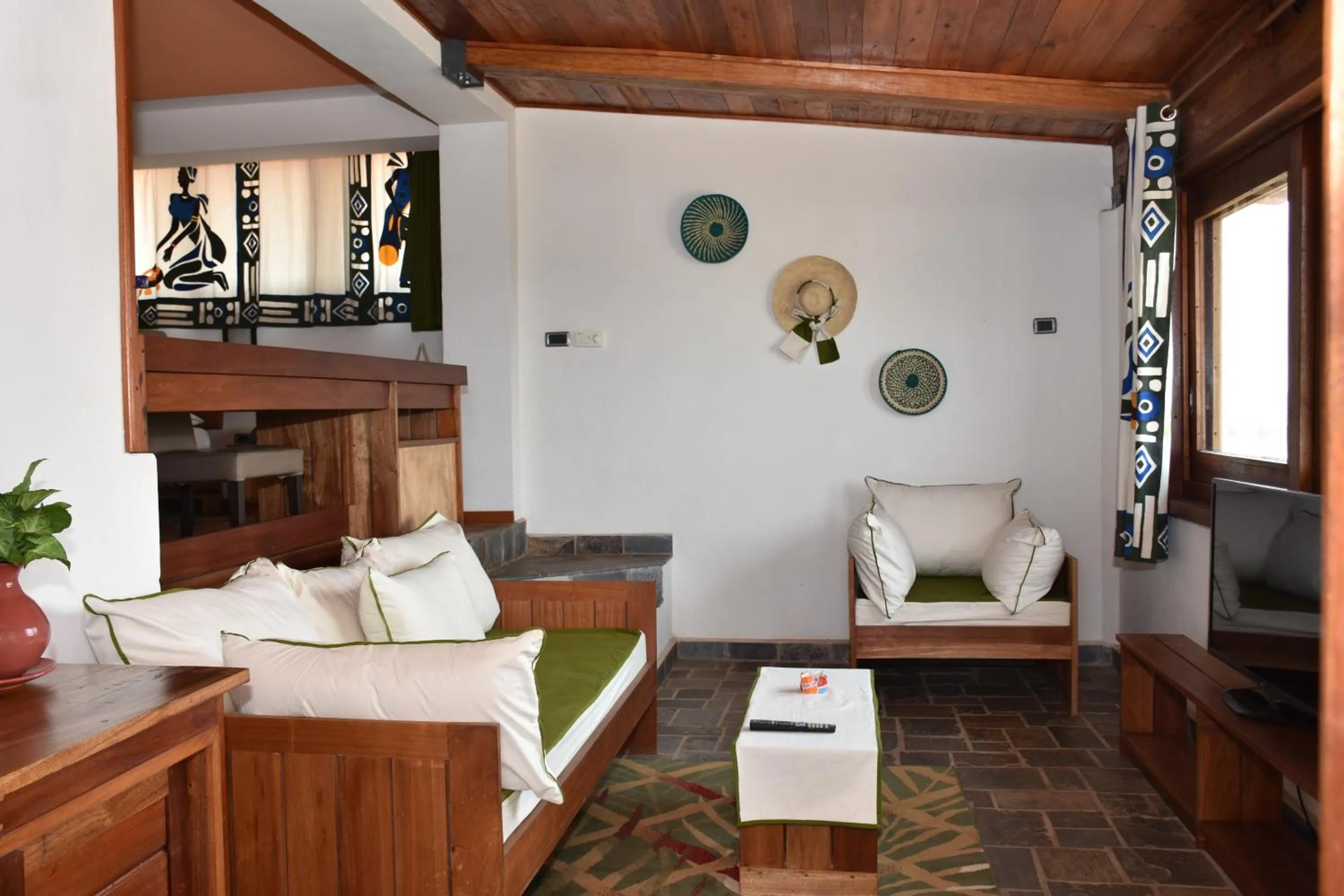 Living room in Hotel Club du Lac Tanganyika