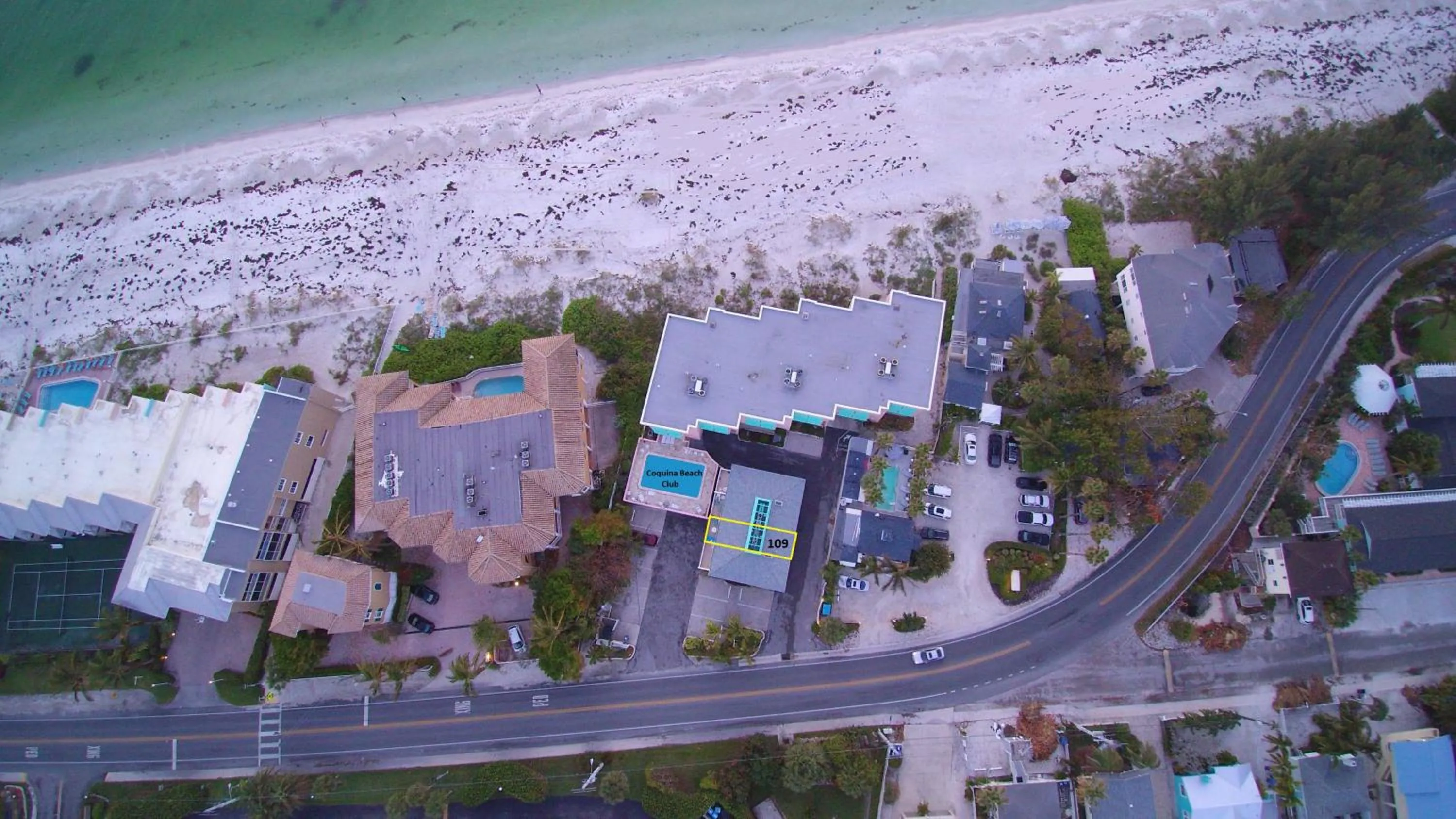 Bird's eye view in Coquina Beach Club 109