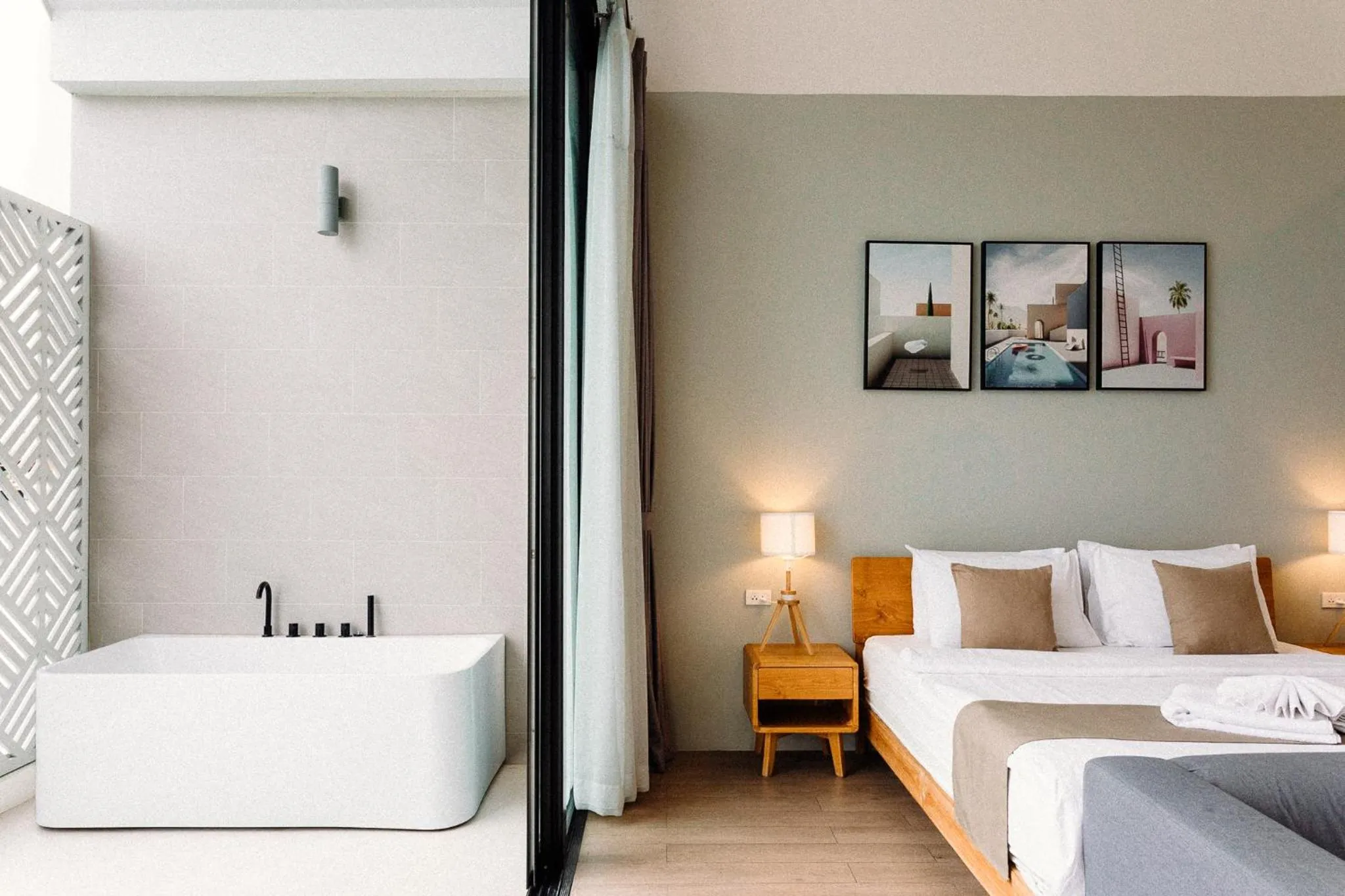 Bed in Baan Tah On The Sea